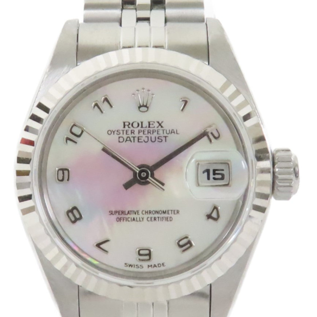ROLEX 不鏽鋼Datejust 26mm手錶自動機芯珠光色