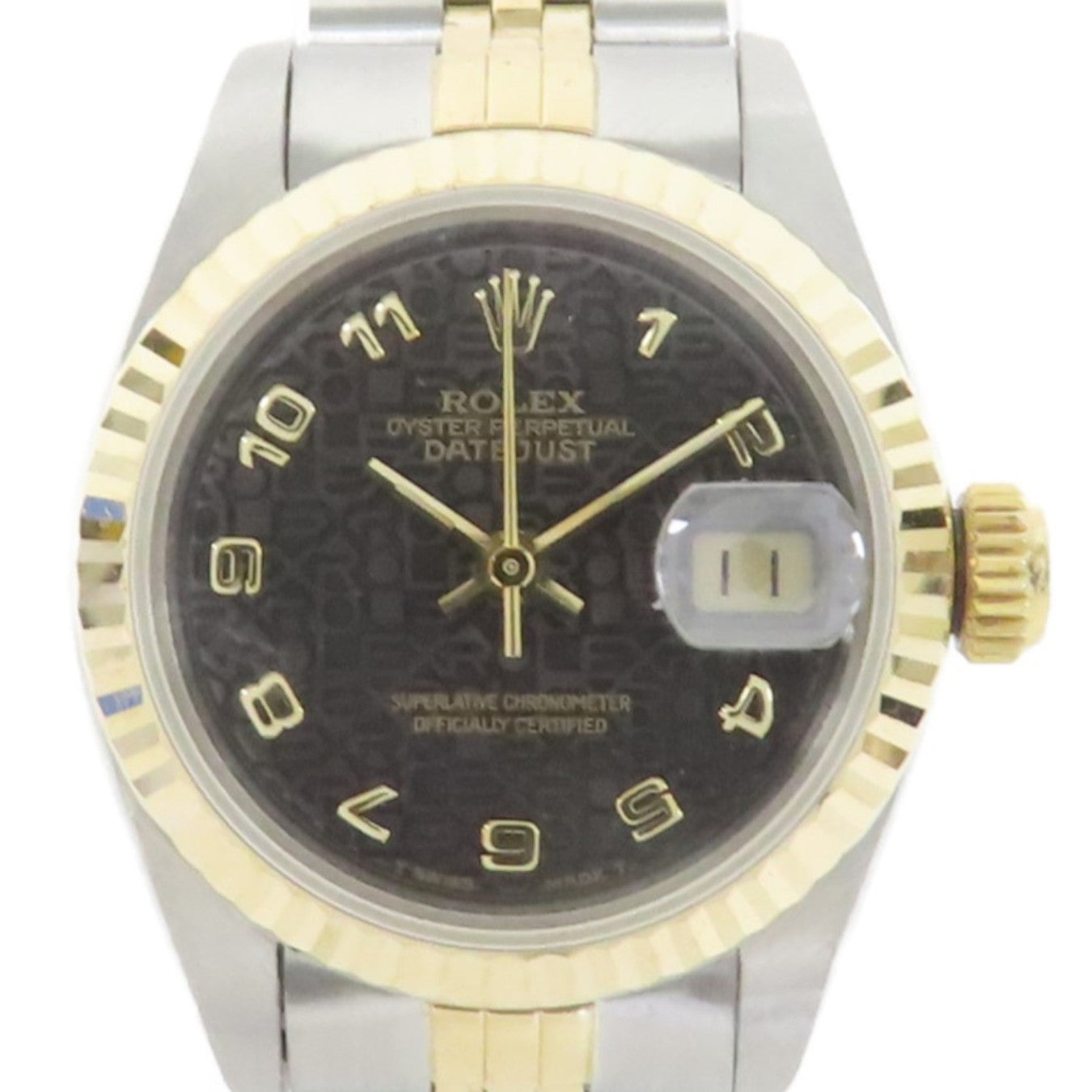 ROLEX 18K黃金/不鏽鋼Datejust手錶自動機芯黑色