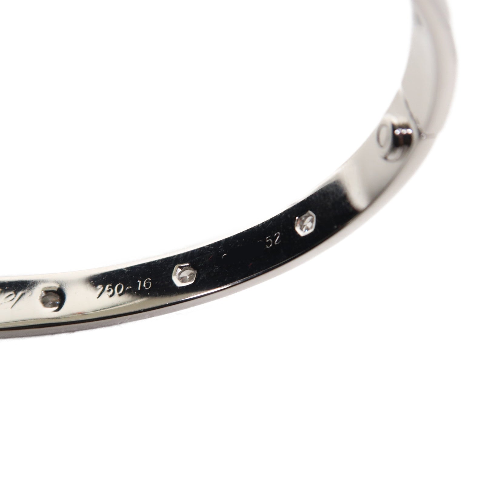 CARTIER 【激減優惠】18K白金Love Bracelet 10 Diamonds手鐲Cartier#16