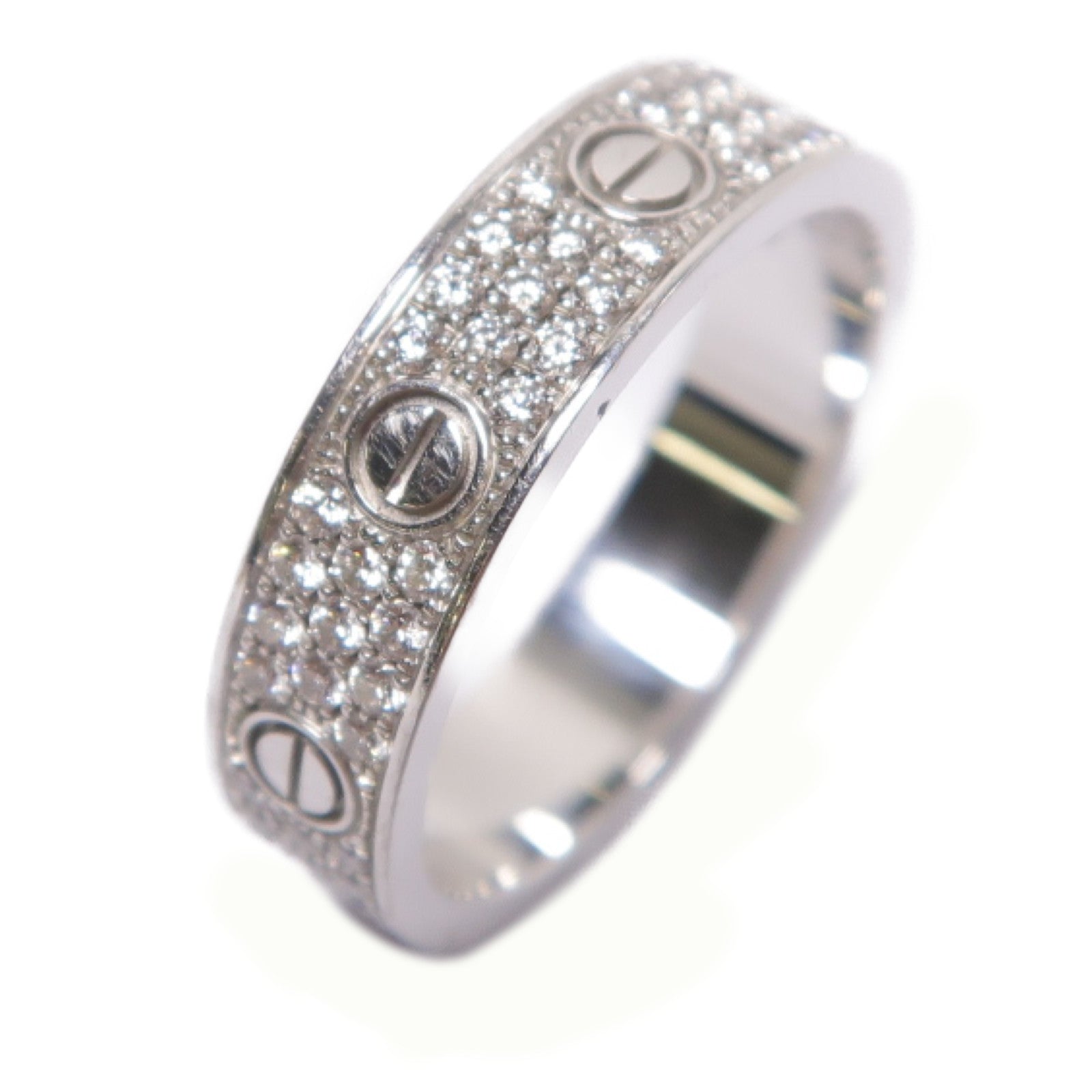 CARTIER 18K白金Love Ring戒指Cartier#52/US#6.25