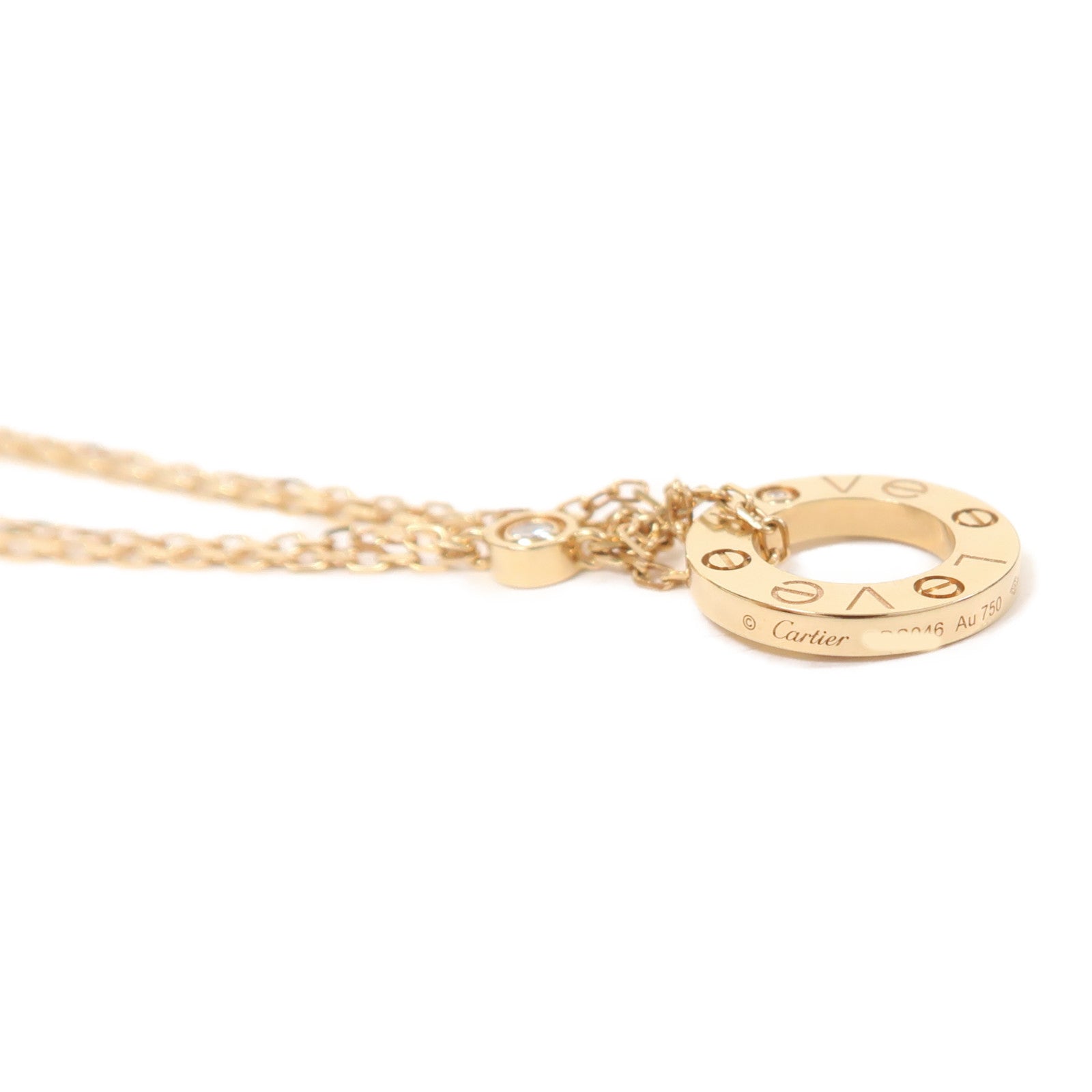 CARTIER 18K玫瑰金Love Necklace項鍊