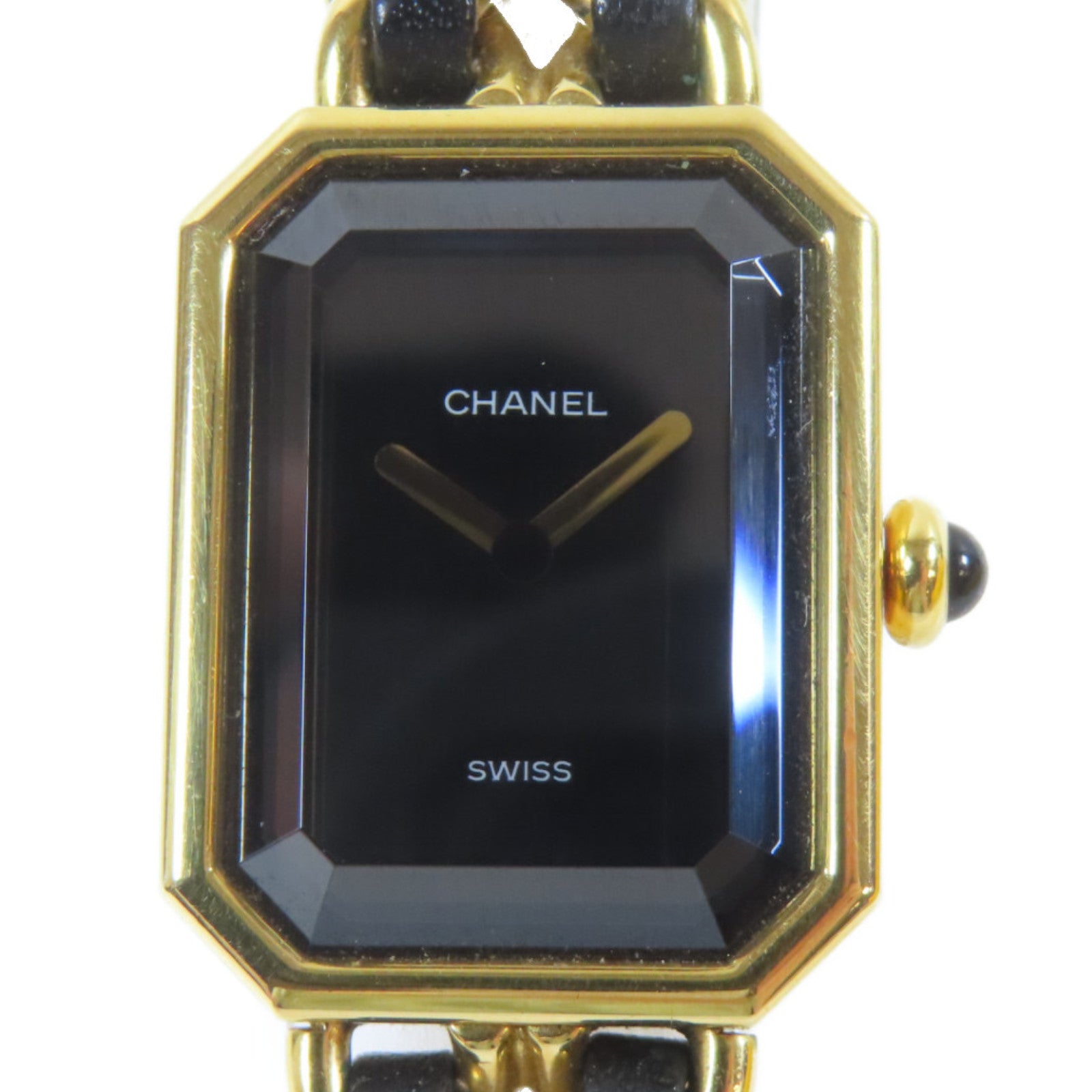 CHANEL Premiere M鍍金手錶石英機芯黑色