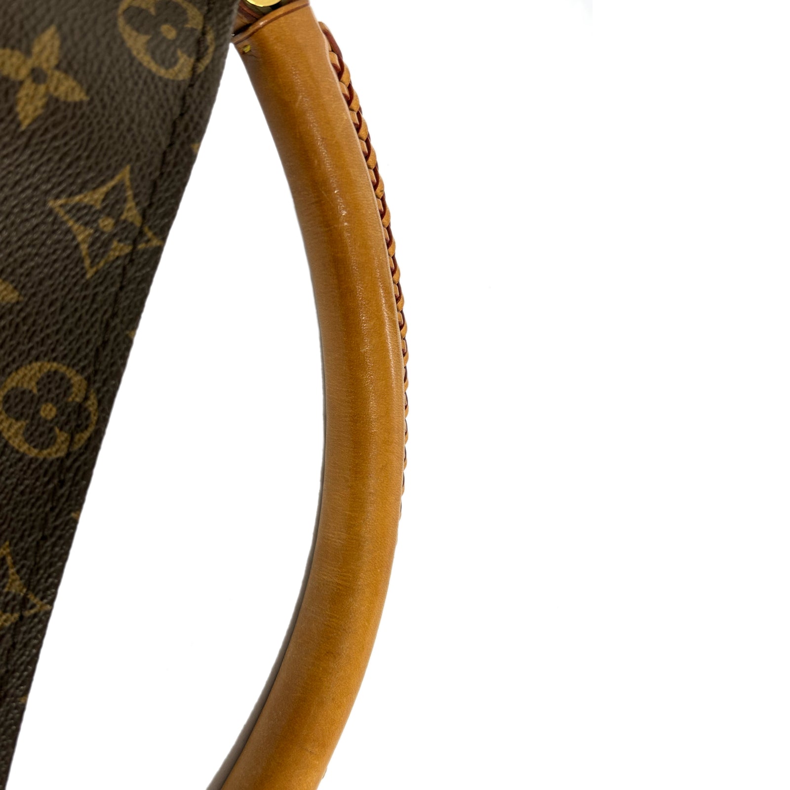 LOUIS VUITTON Monogram Artsy MM金扣肩背袋棕色
