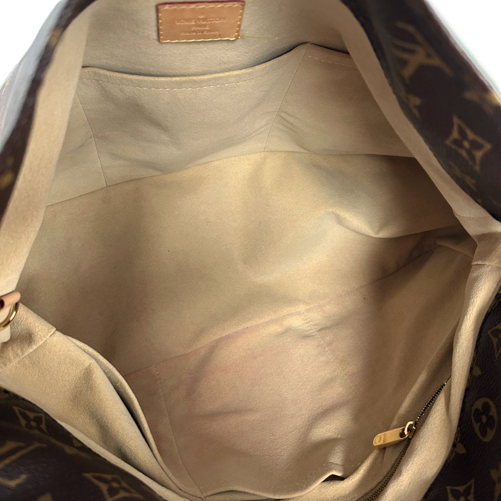 LOUIS VUITTON Monogram Artsy MM金扣肩背袋棕色