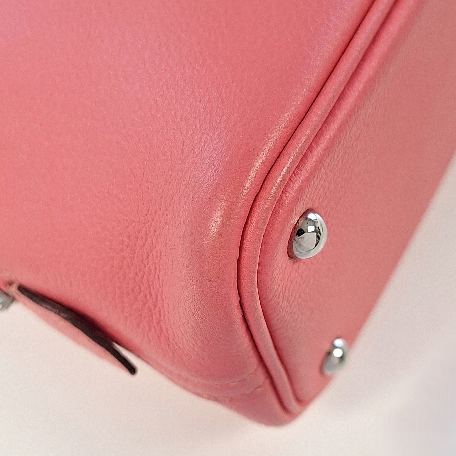 HERMES 【激減優惠】Chevre皮革Bolide 1923 Mini銀扣手挽肩背兩用袋Rose Azalea