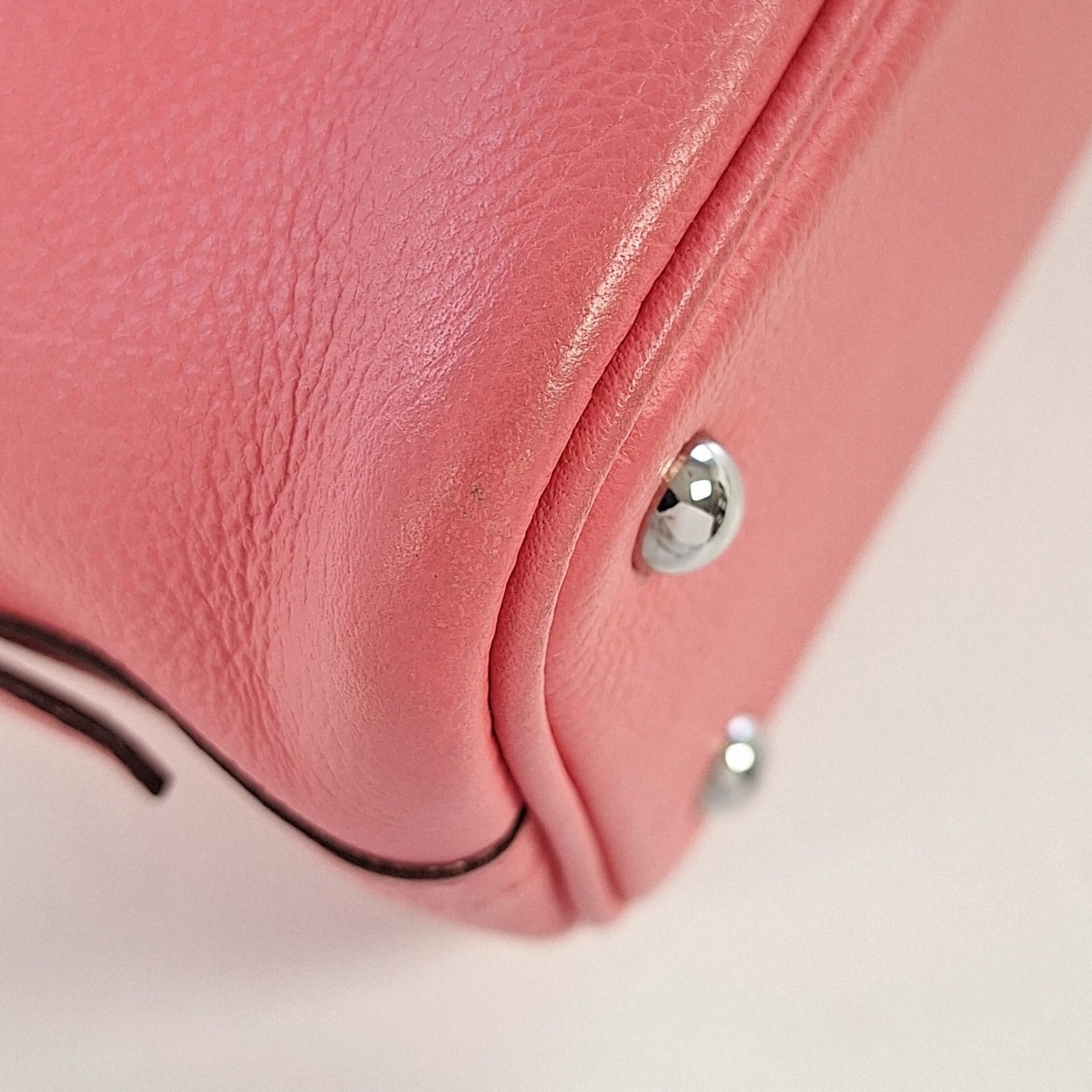 HERMES 【激減優惠】Chevre皮革Bolide 1923 Mini銀扣手挽肩背兩用袋Rose Azalea