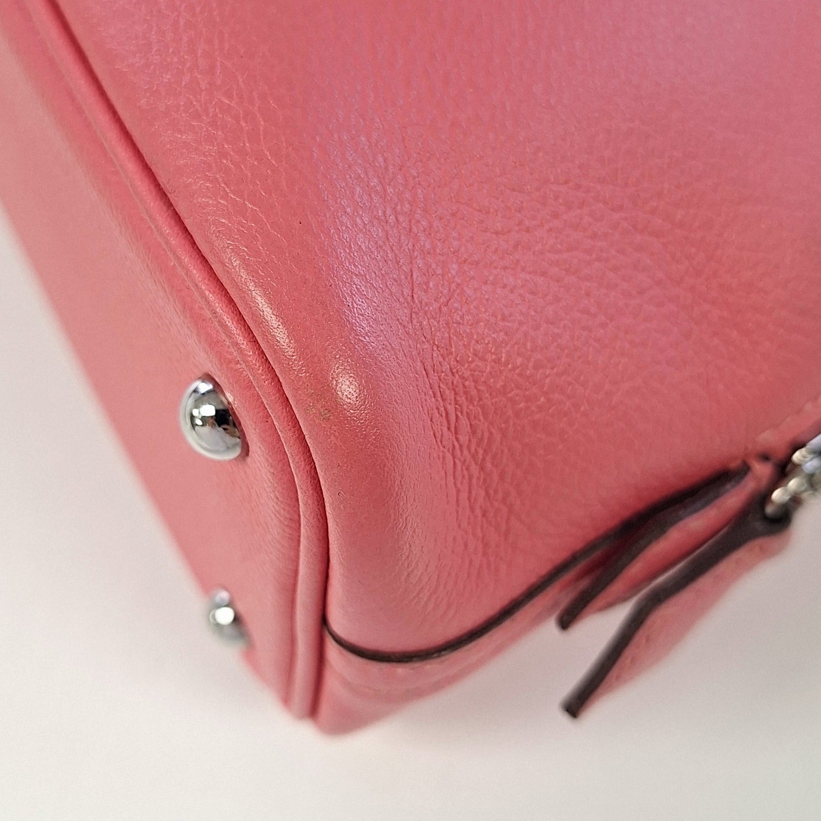 HERMES 【激減優惠】Chevre皮革Bolide 1923 Mini銀扣手挽肩背兩用袋Rose Azalea