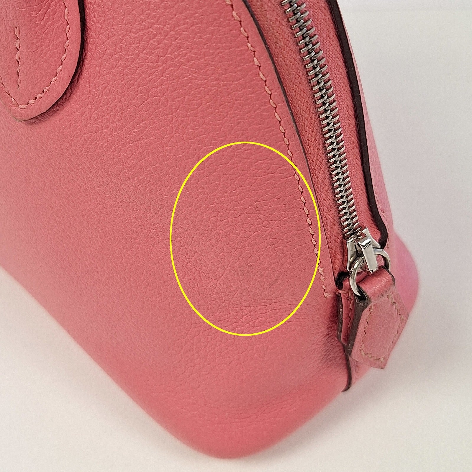 HERMES 【激減優惠】Chevre皮革Bolide 1923 Mini銀扣手挽肩背兩用袋Rose Azalea