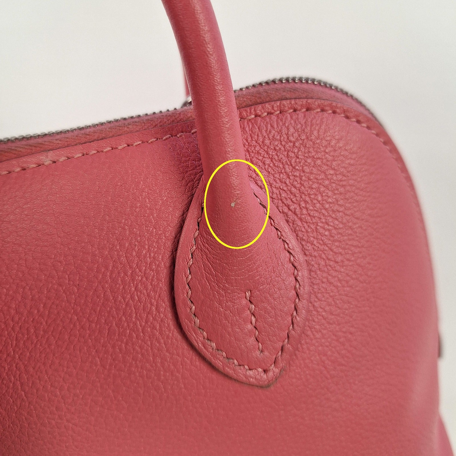 HERMES 【激減優惠】Chevre皮革Bolide 1923 Mini銀扣手挽肩背兩用袋Rose Azalea