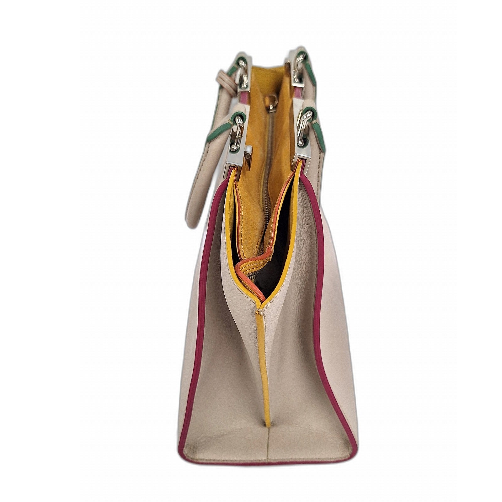 FENDI SHW Handbag 8BH279 Calfskin Leather Grey