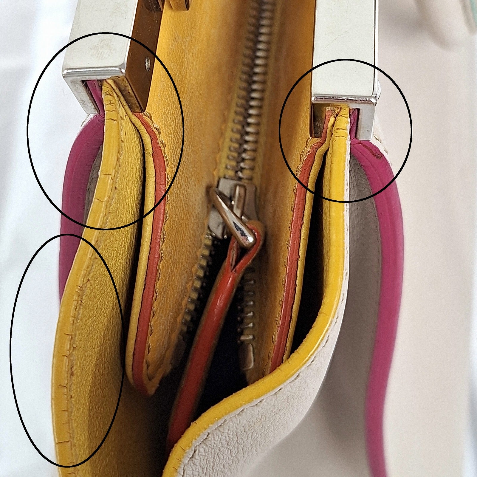 FENDI SHW Handbag 8BH279 Calfskin Leather Grey