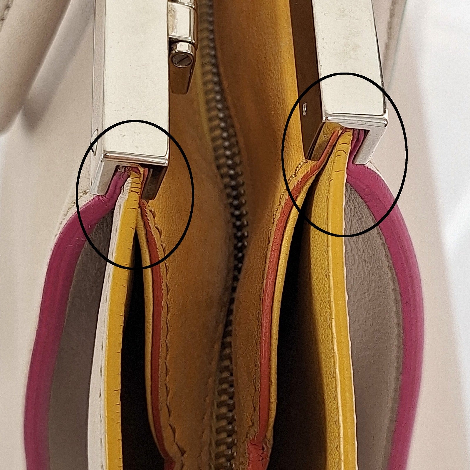 FENDI SHW Handbag 8BH279 Calfskin Leather Grey