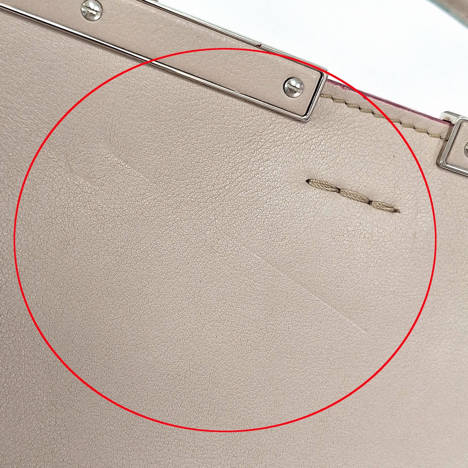 FENDI SHW Handbag 8BH279 Calfskin Leather Grey