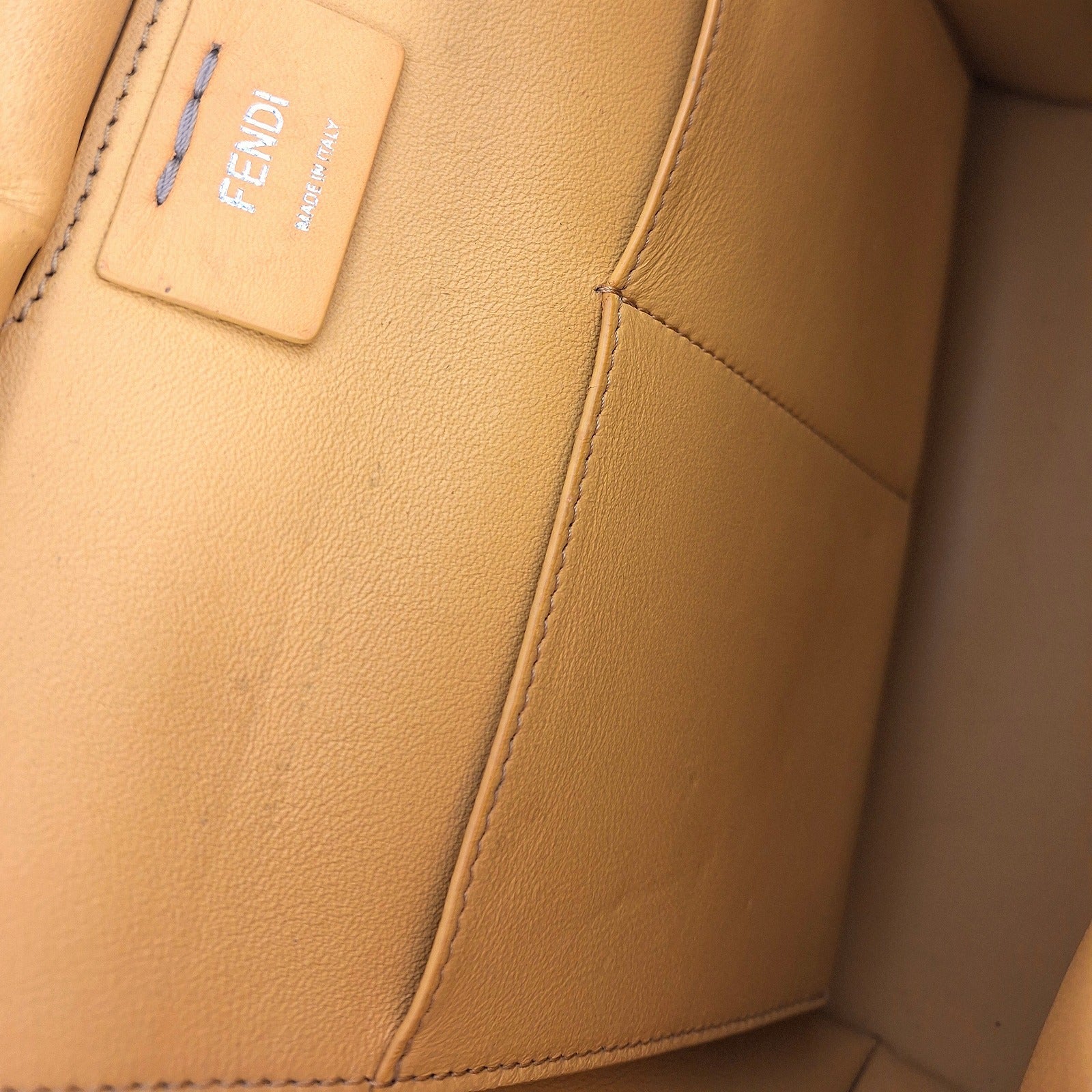 FENDI SHW Handbag 8BH279 Calfskin Leather Grey