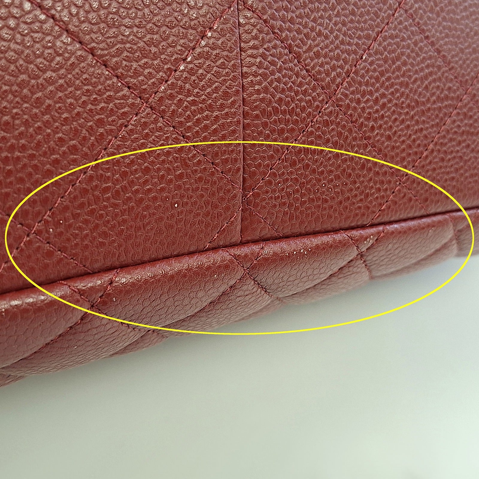 CHANEL 牛皮皮革Chain Shoulder Tote銀扣鏈帶肩背袋/手挽袋