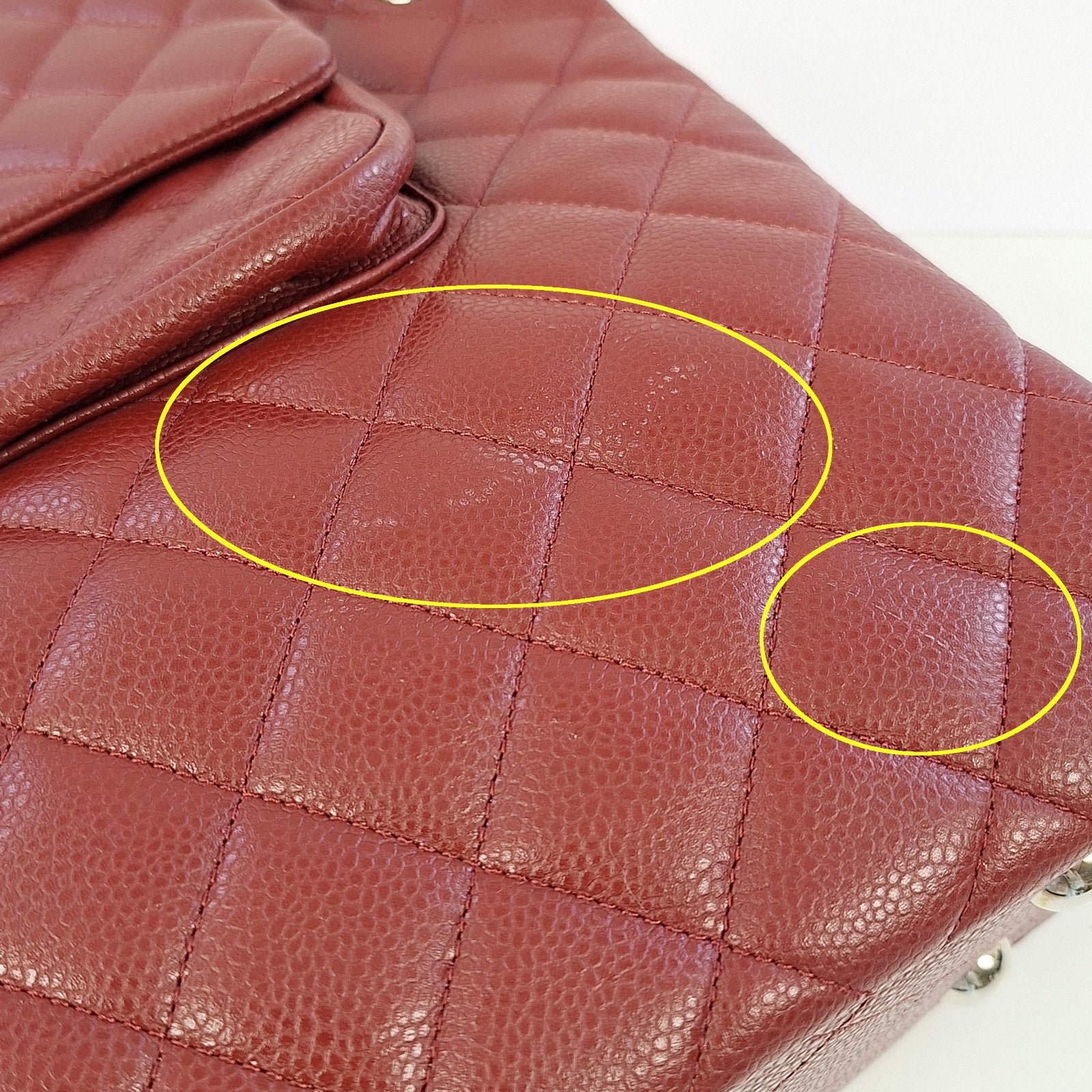 CHANEL 牛皮皮革Chain Shoulder Tote銀扣鏈帶肩背袋/手挽袋