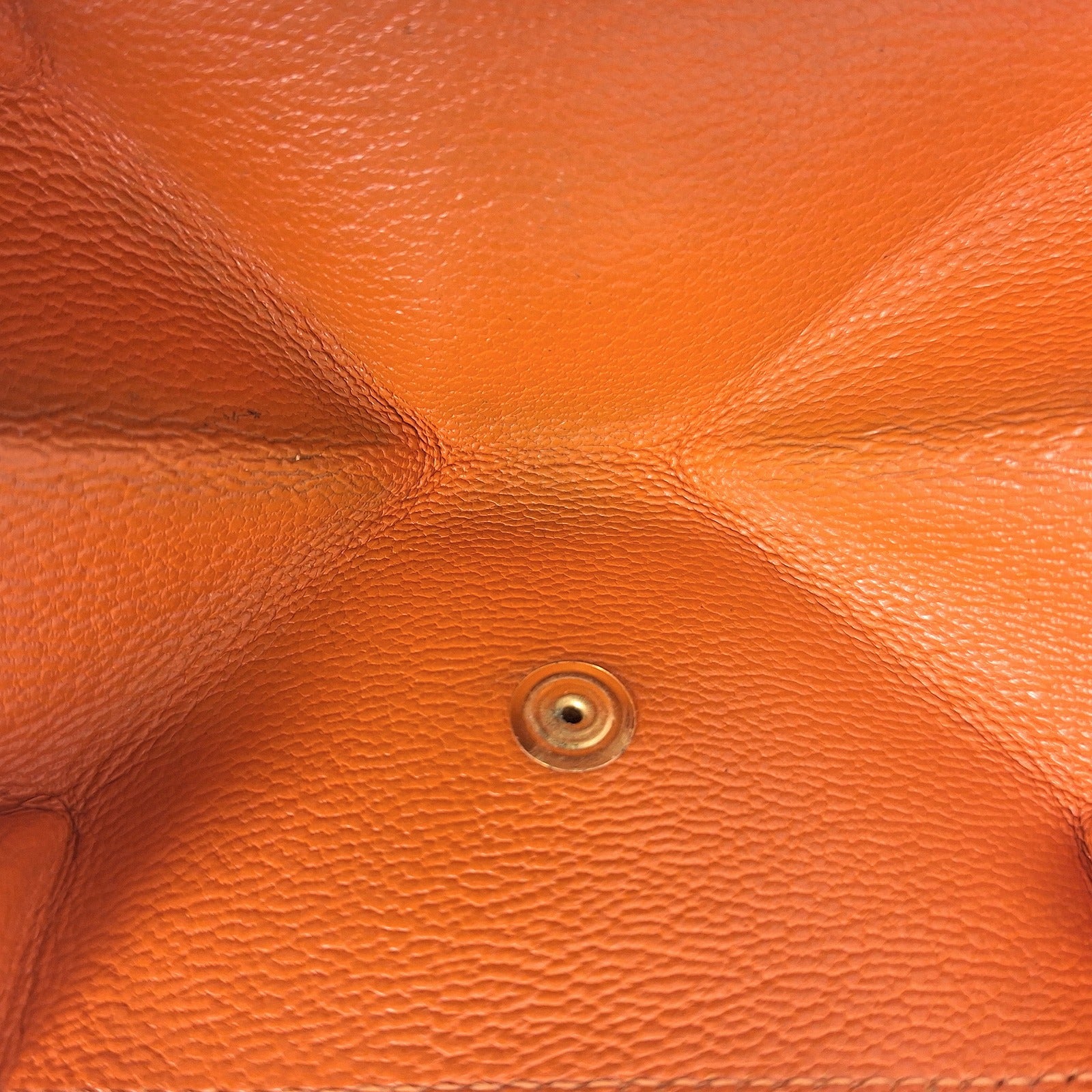 HERMES Chevre皮革Levain Quatre金扣零錢包