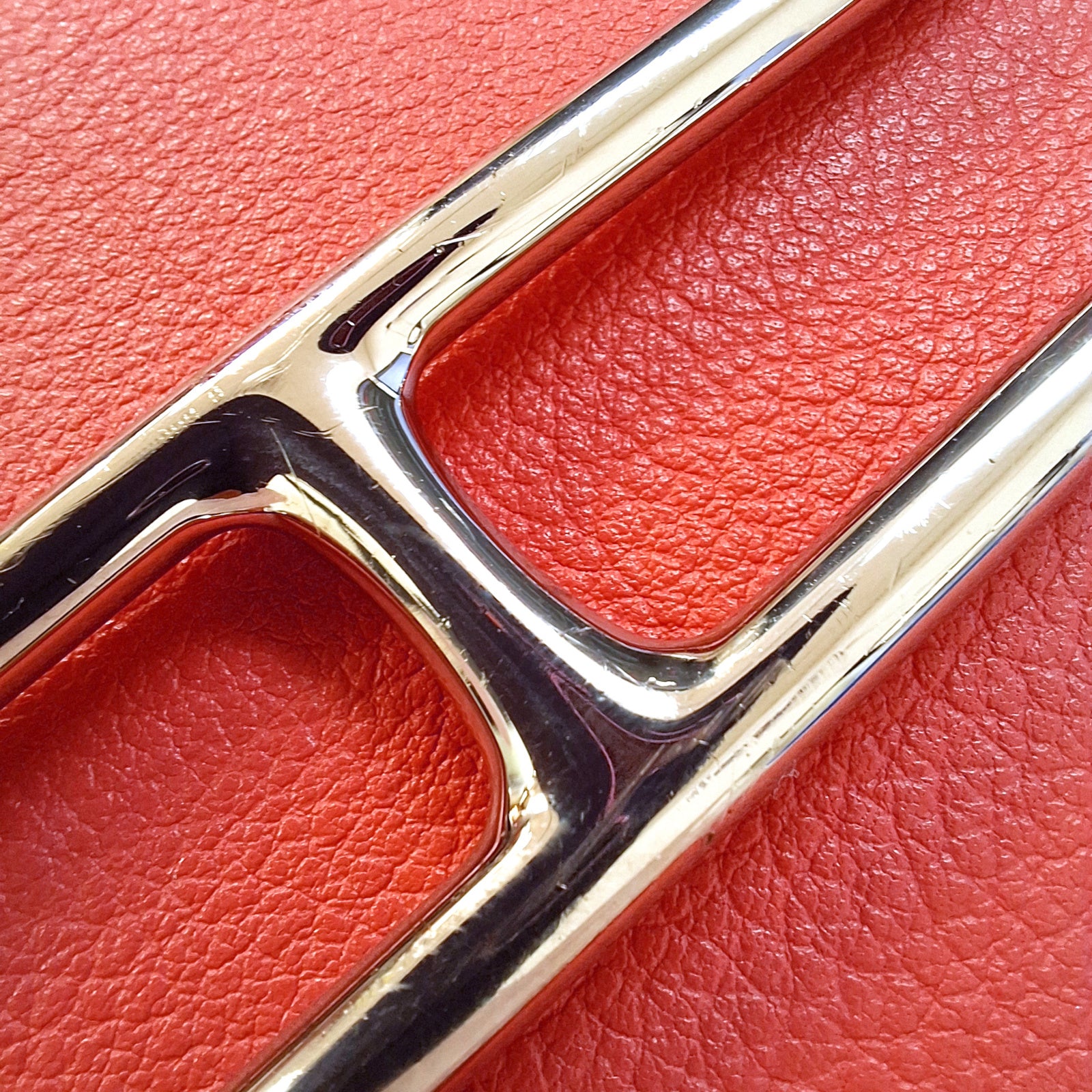 HERMES 【激減優惠】Evercolor皮革Mini Roulis銀扣肩背袋Rose Azalee