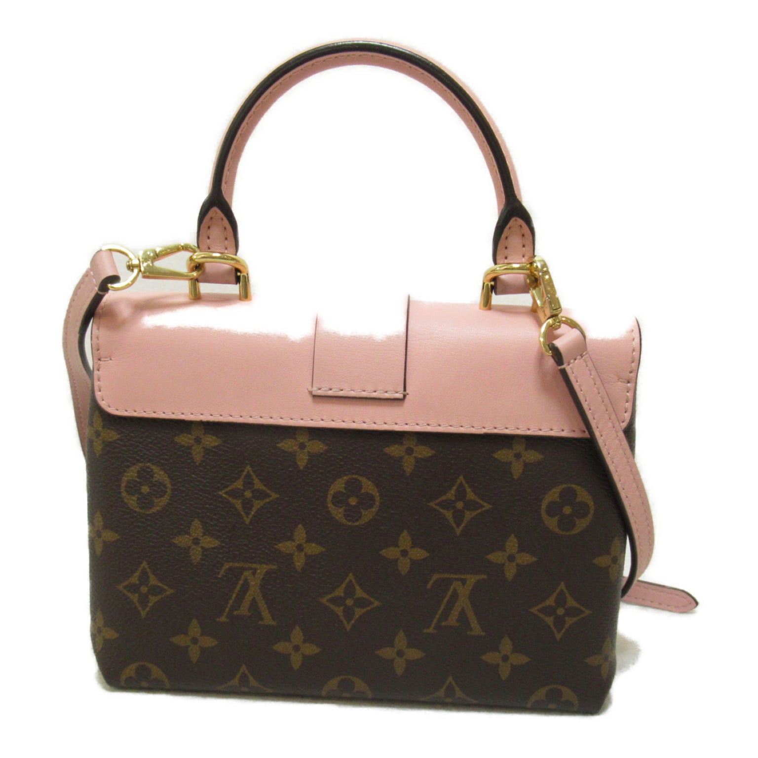 LOUIS VUITTON 【激減優惠】Monogram Locky BB 2 Way Bag金扣手挽肩背兩用袋啡色/粉紅色