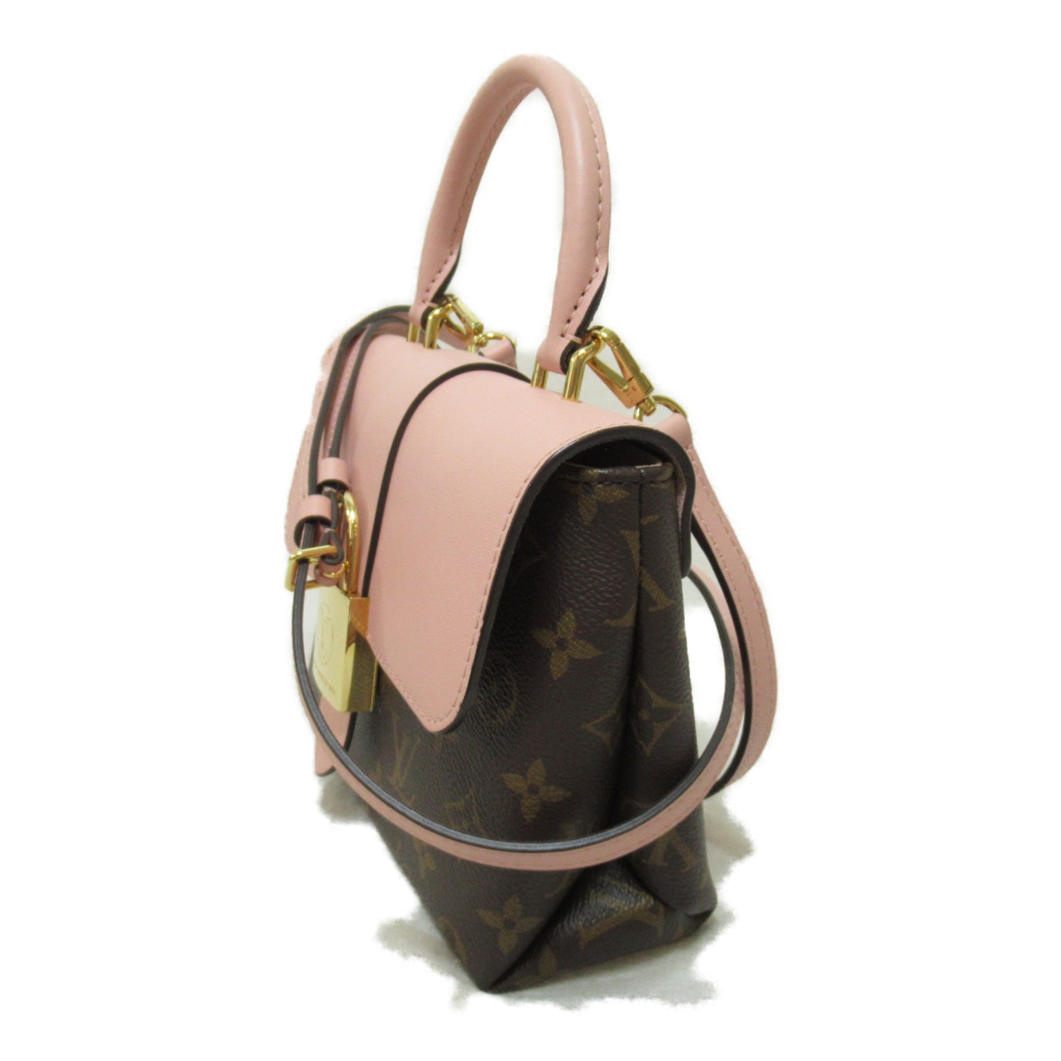 LOUIS VUITTON 【激減優惠】Monogram Locky BB 2 Way Bag金扣手挽肩背兩用袋啡色/粉紅色