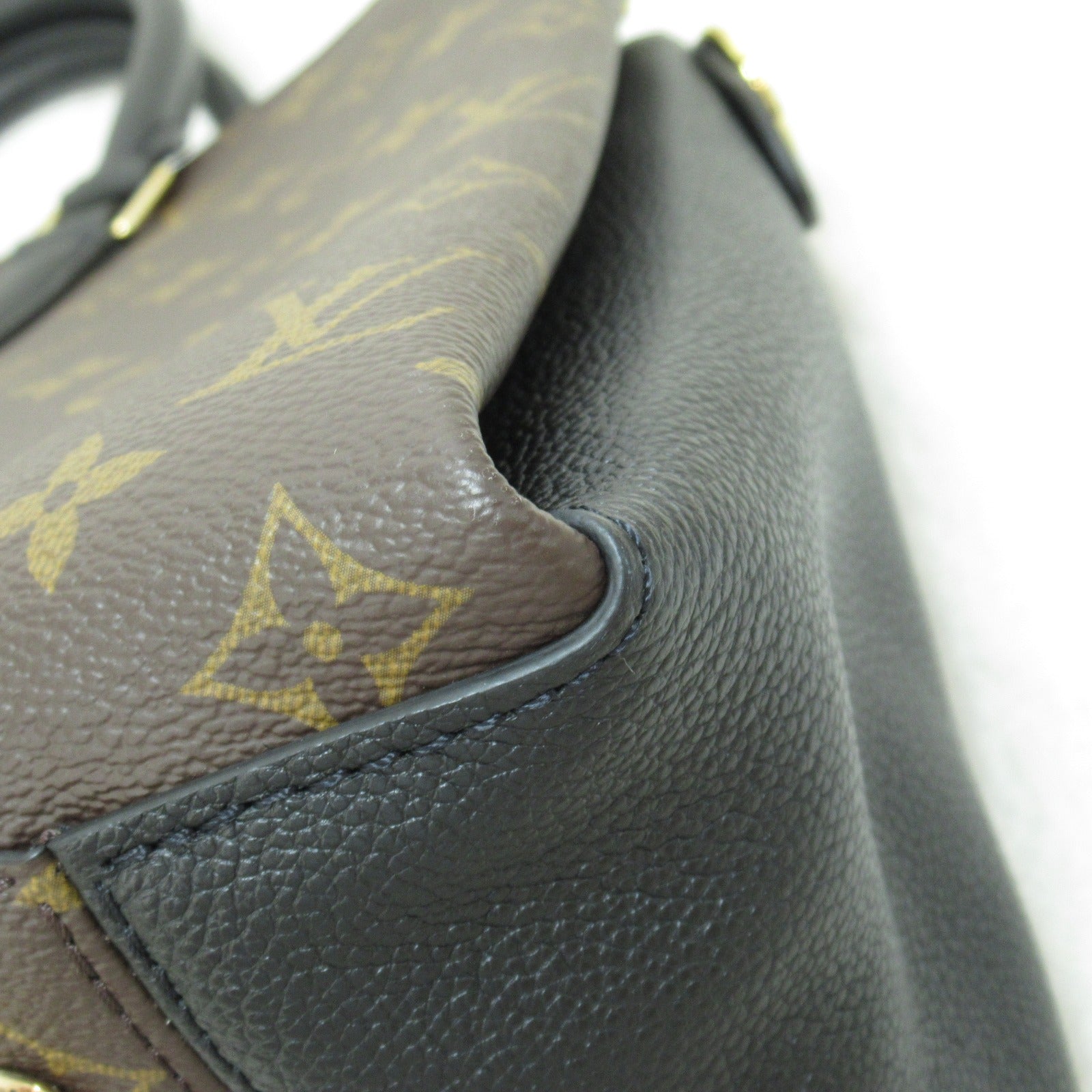 LOUIS VUITTON Monogram Soufflot MM金扣手挽肩背兩用袋啡色/黑色