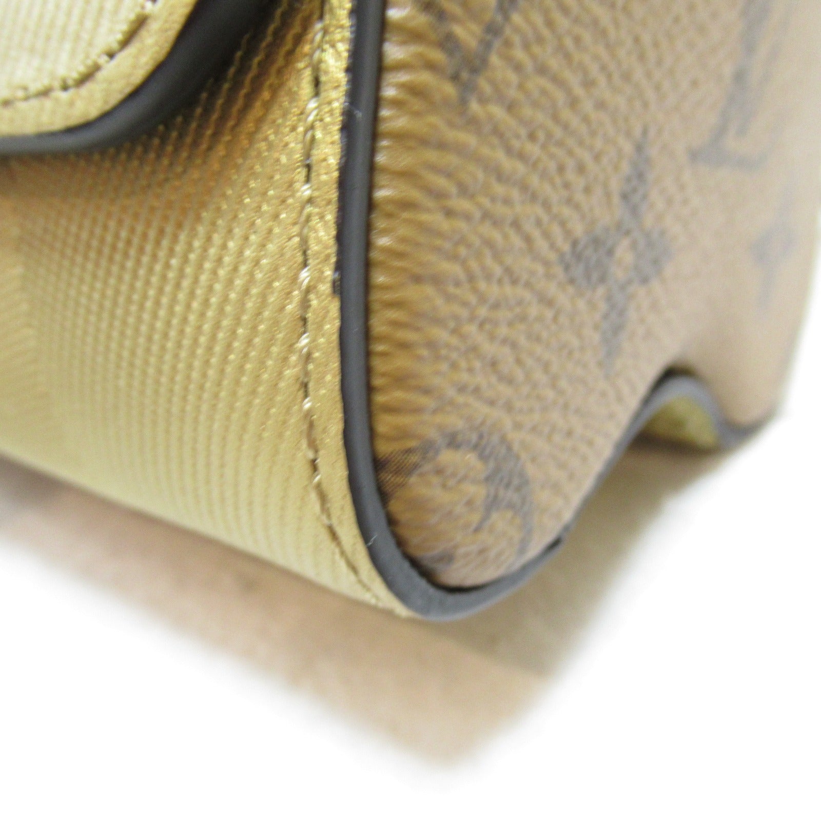 LOUIS VUITTON Monogram Reverse Twisted MM Chain Shoulder Bag銀扣肩背袋黑色/啡色/黄色