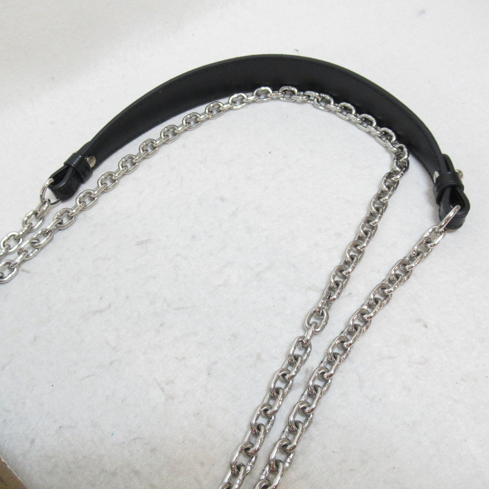 LOUIS VUITTON Monogram Reverse Twisted MM Chain Shoulder Bag銀扣肩背袋黑色/啡色/黄色