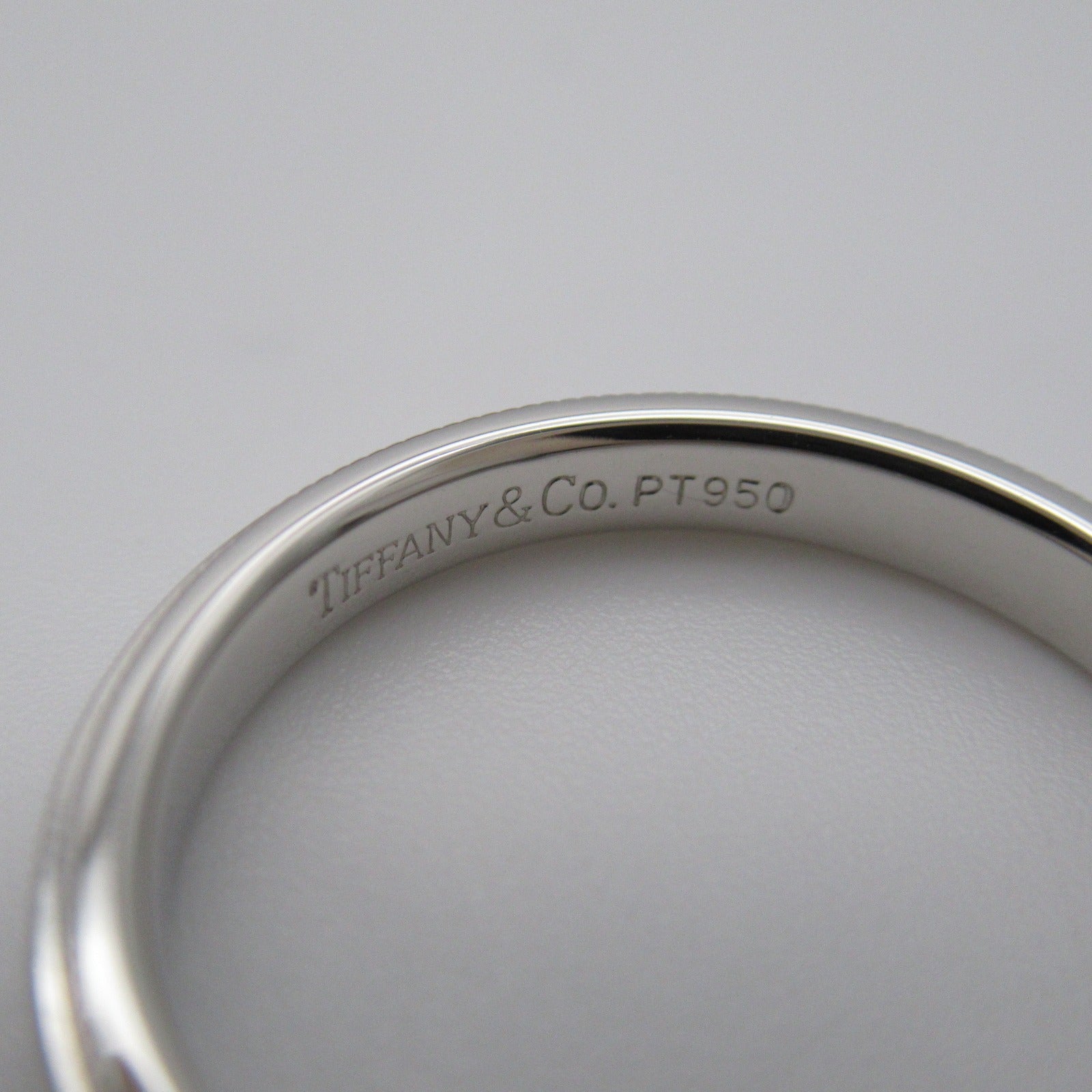 TIFFANY＆CO 950鉑金Milgrain Band Ring戒指JP#14/US#6.75