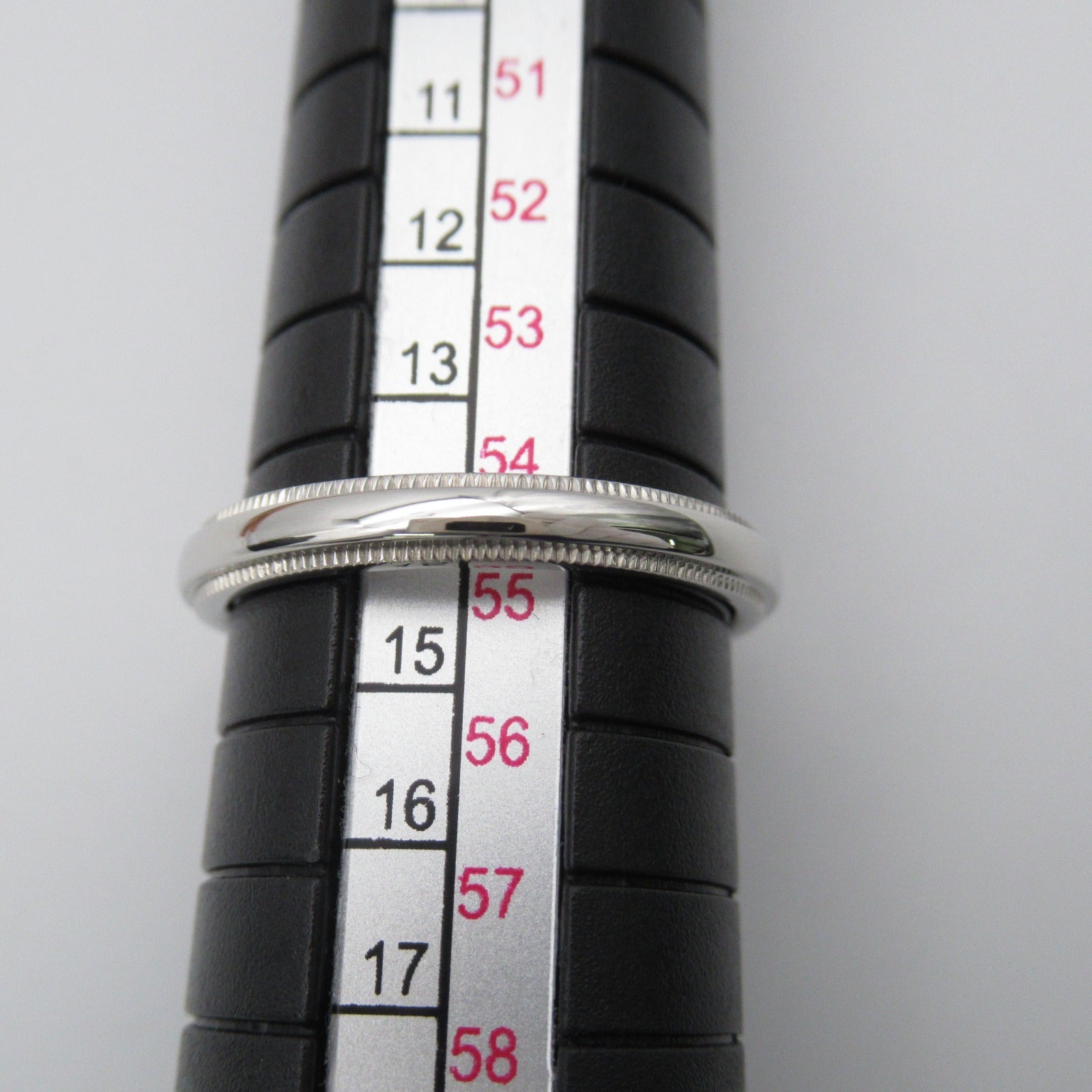 TIFFANY＆CO 950鉑金Milgrain Band Ring戒指JP#14/US#6.75