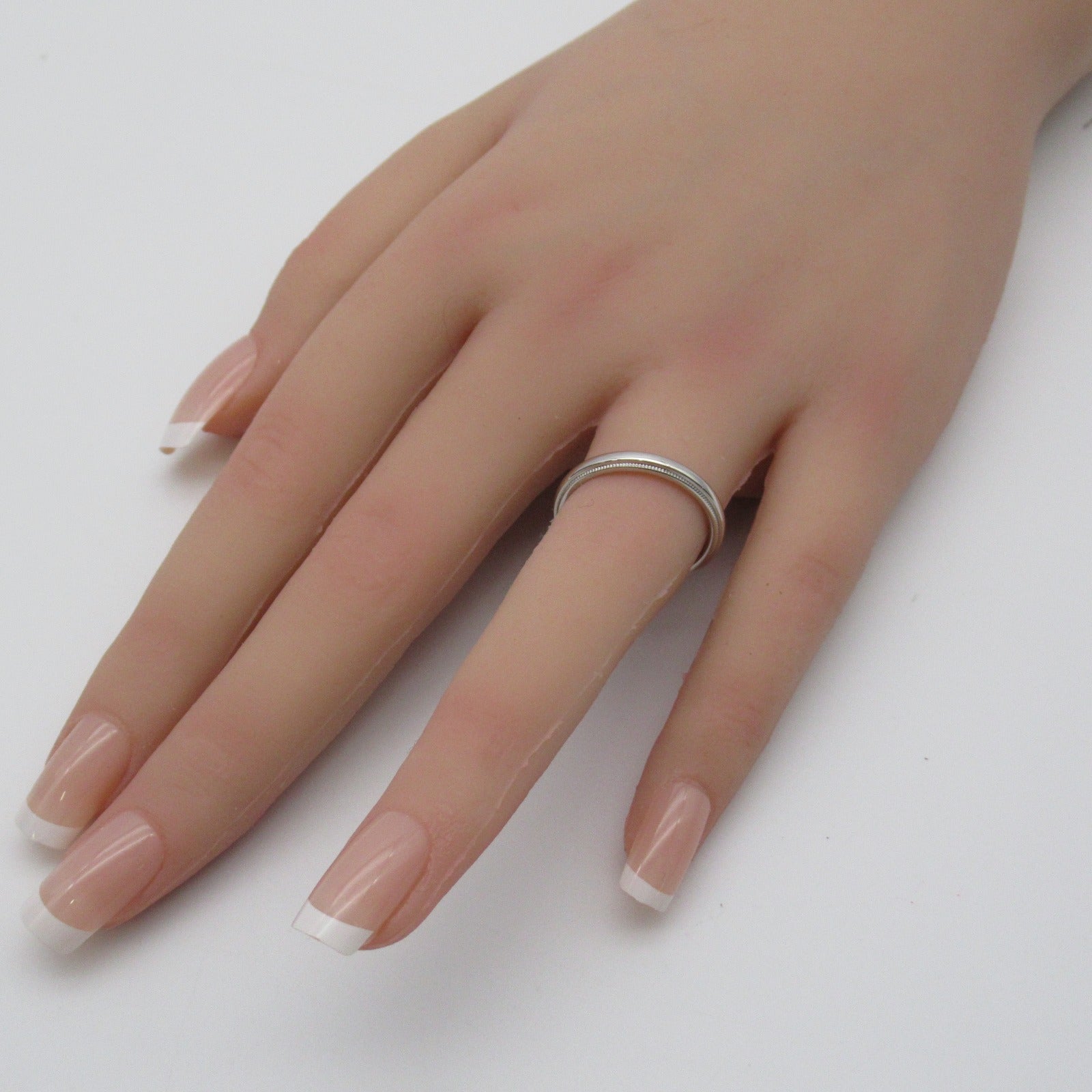 TIFFANY＆CO 950鉑金Milgrain Band Ring戒指JP#14/US#6.75