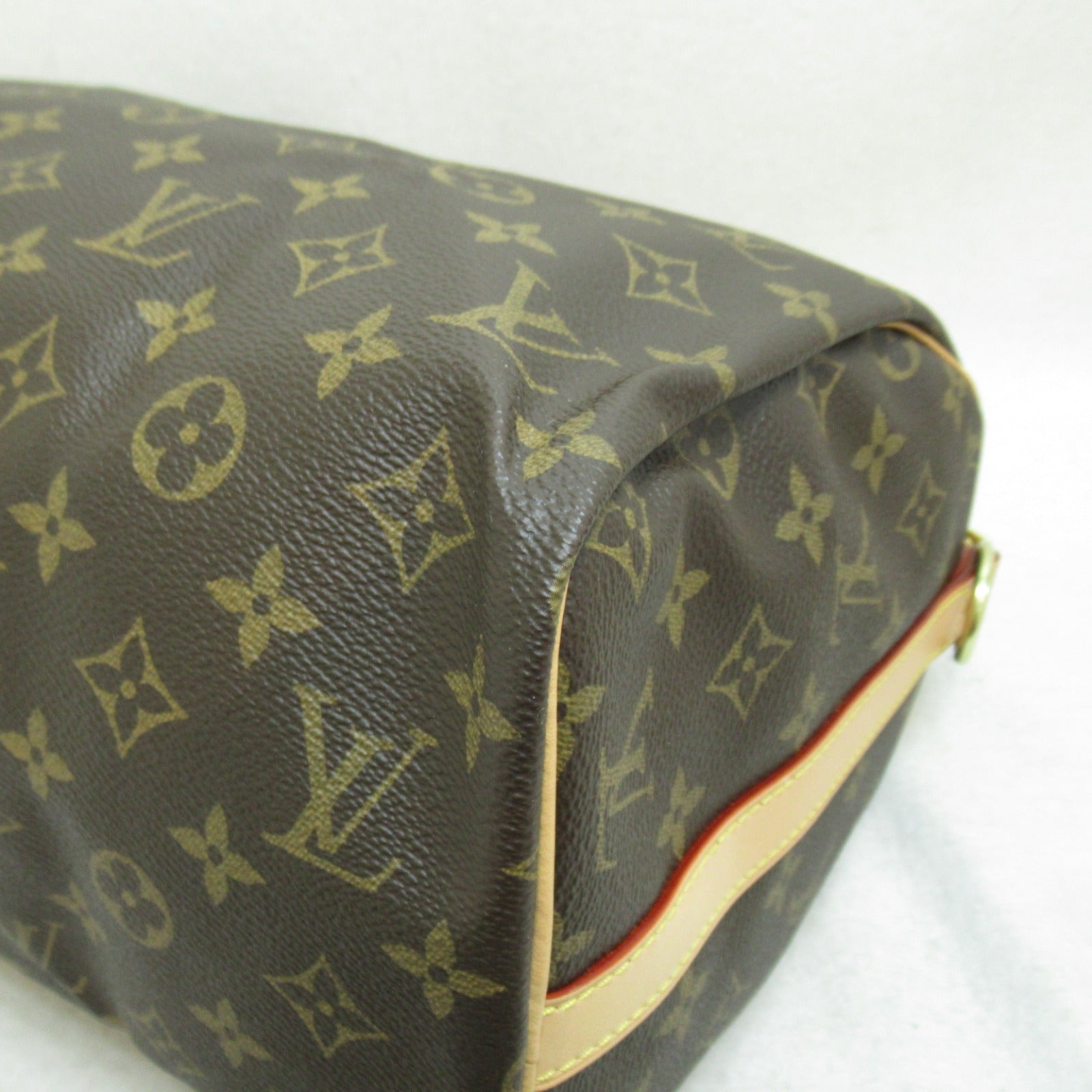 LOUIS VUITTON Monogram Speedy Bandouliere 30金扣手挽肩背兩用袋啡色