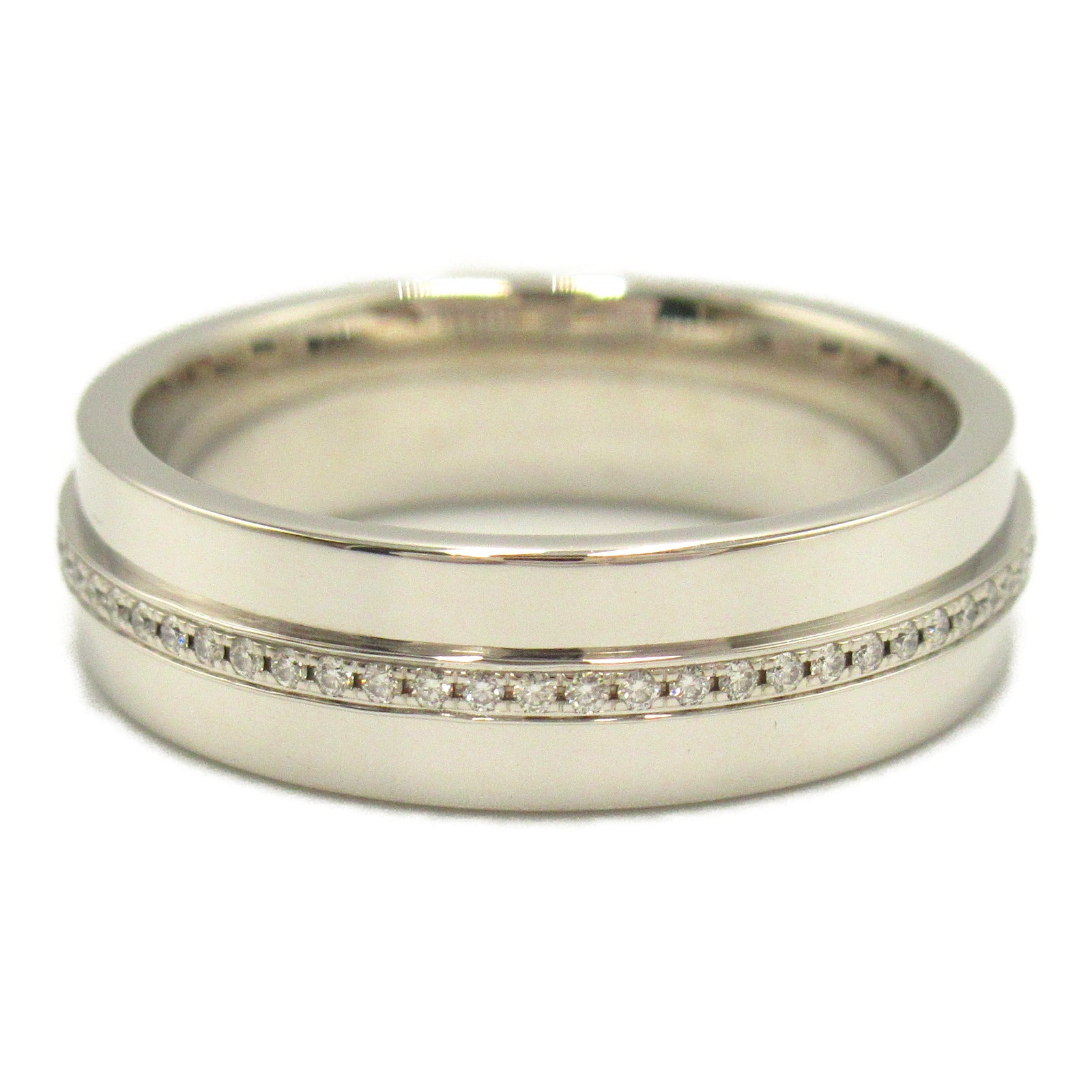 TIFFANY＆CO 18K白金T Two Ring鑽石戒指US#6.25