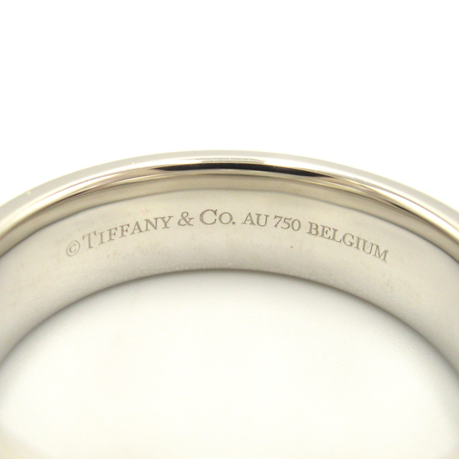 TIFFANY＆CO 18K白金T Two Ring鑽石戒指US#6.25