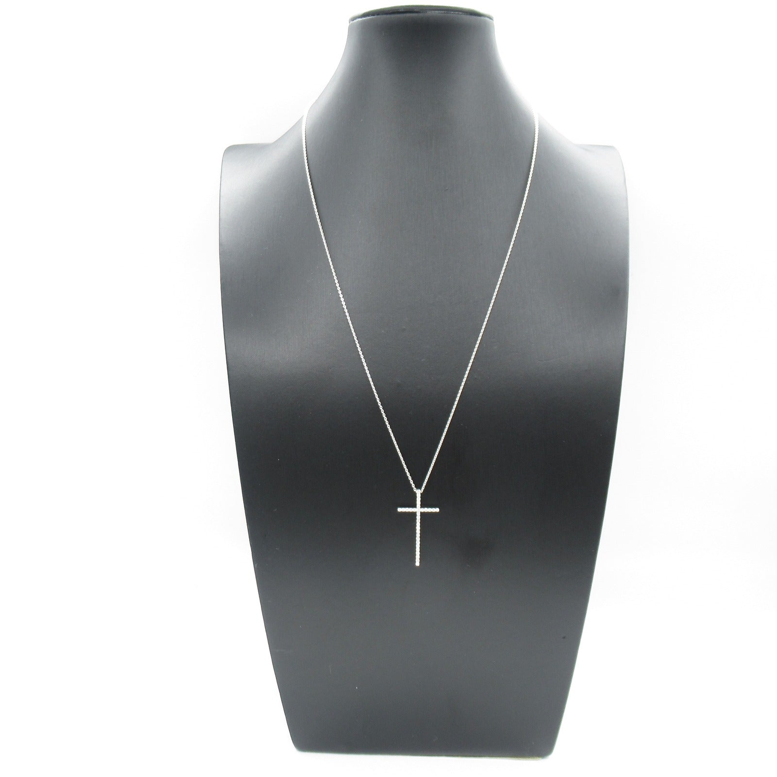 TIFFANY＆CO 【激減優惠】18K白金Metro Cross Diamond Necklace鑽石項鍊