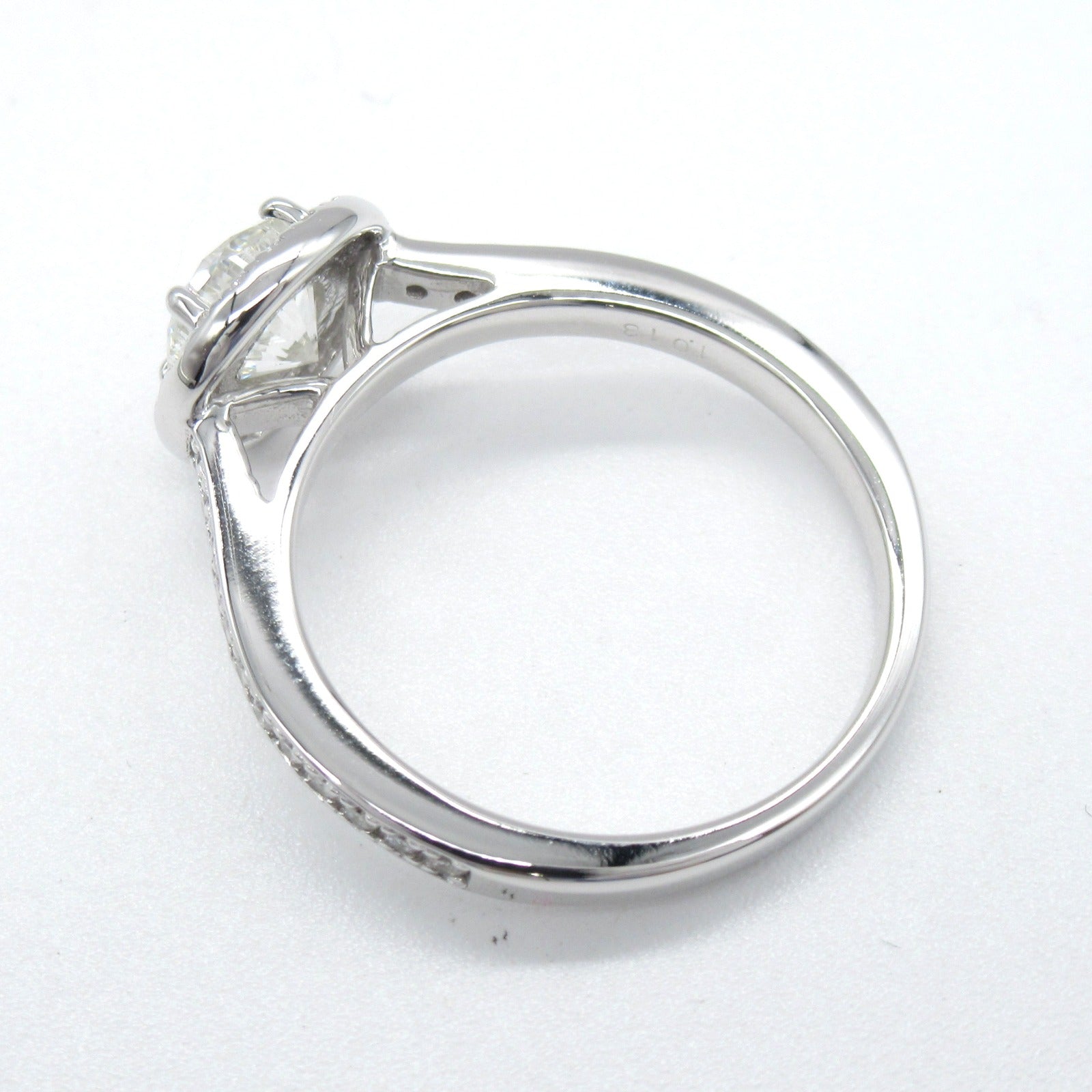JEWELRY 【激減優惠】18K白金Diamond Ring 1.013ct/0.315ct鑽石戒指US#6.25