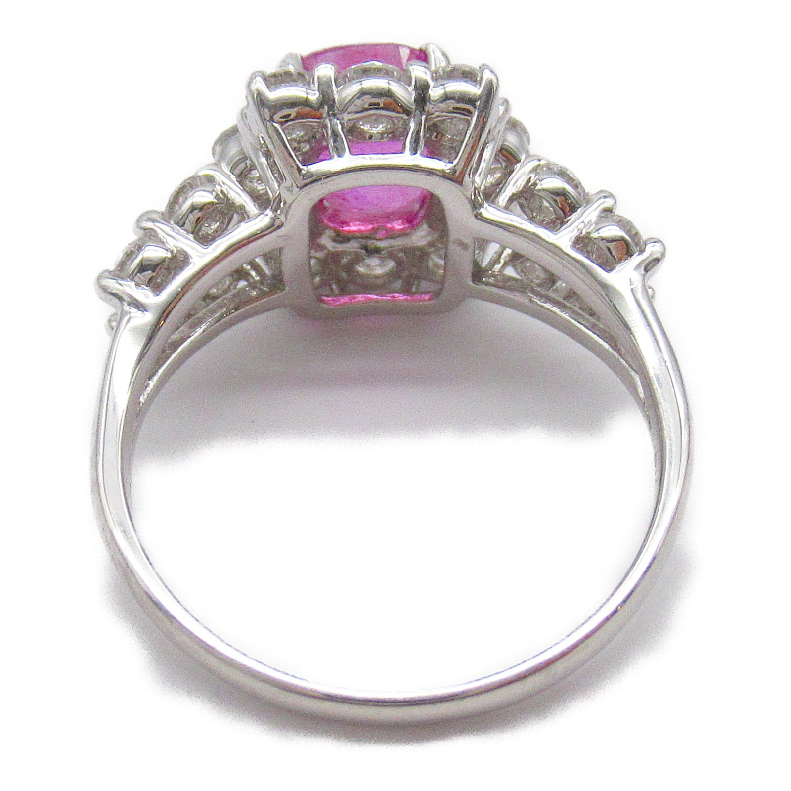 JEWELRY 【激減優惠】PT900鉑金2.027ct/Pink sapphire Ring Diamond