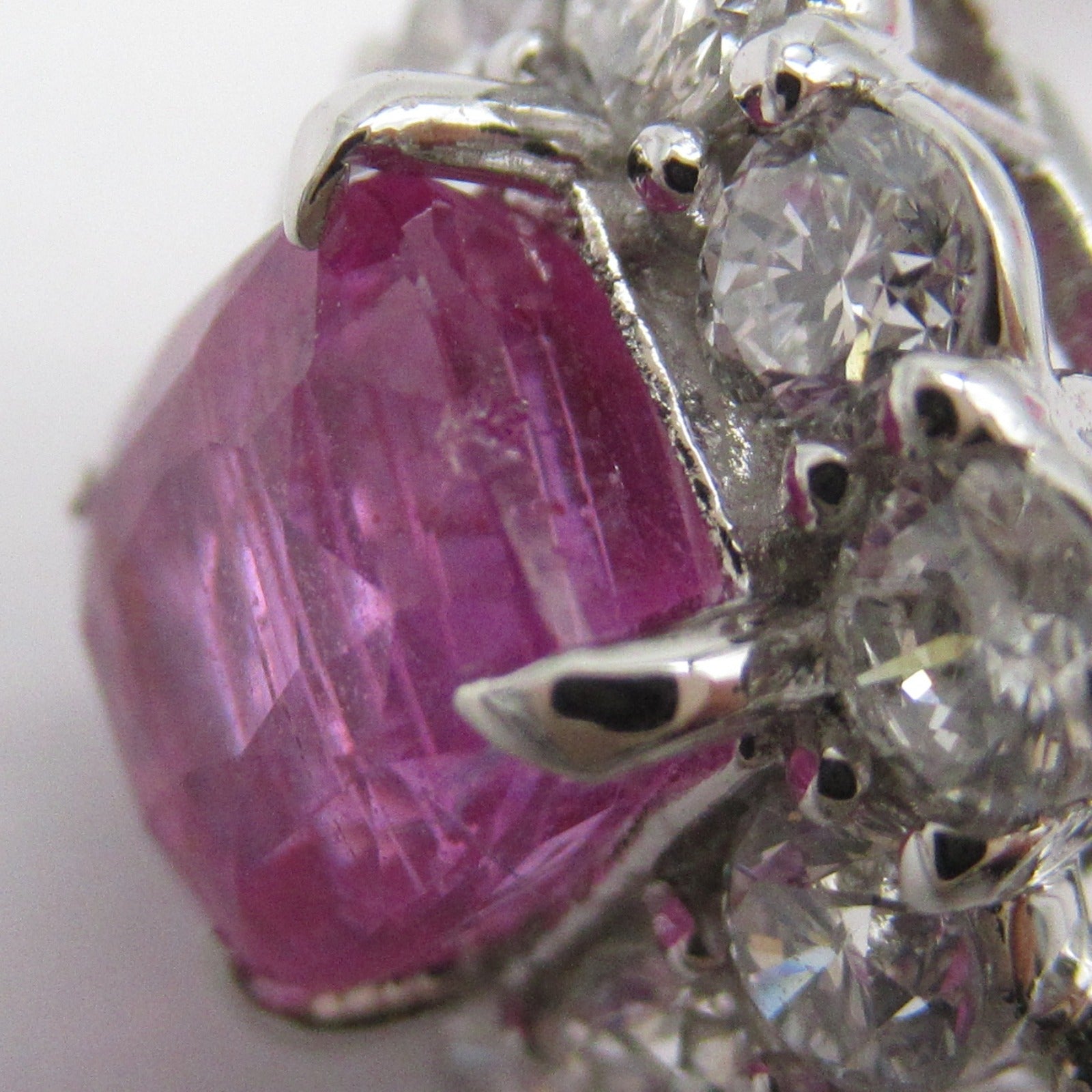 JEWELRY 【激減優惠】PT900鉑金2.027ct/Pink sapphire Ring Diamond