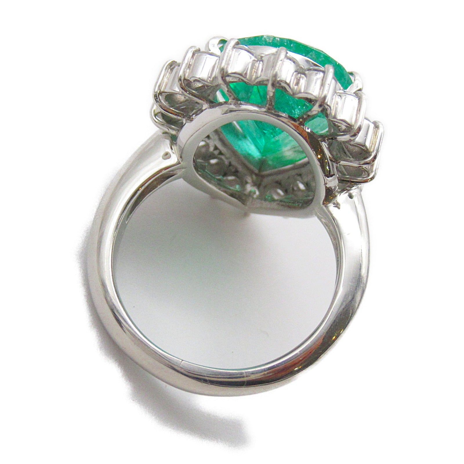 JEWELRY 【激減優惠】PT900鉑金Emerald Ring 8.19ct綠寶石/1.95ct鑽石戒指US#7.25