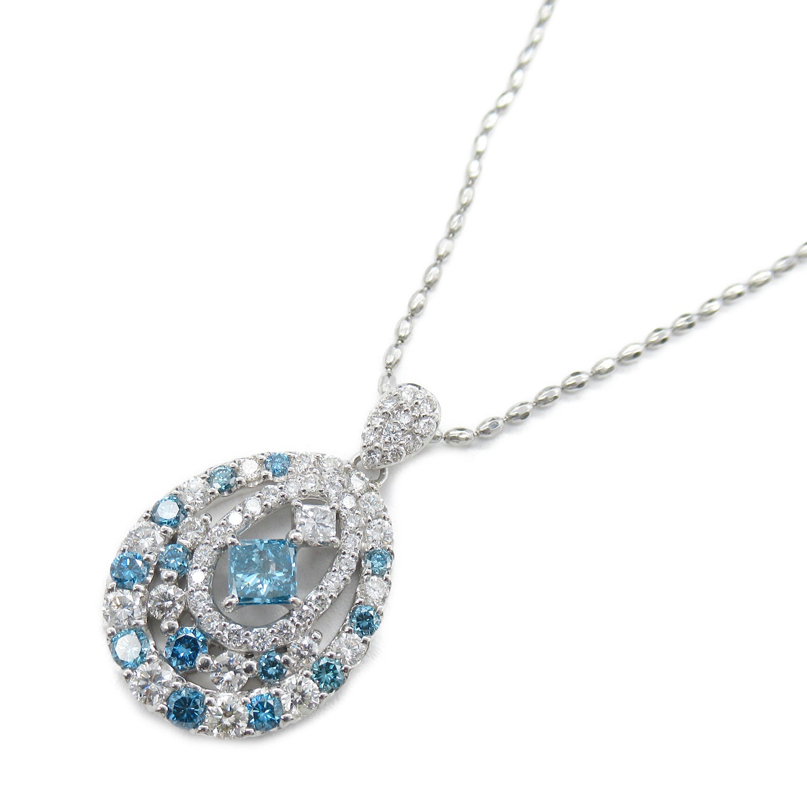 JEWELRY 【激減優惠】PT850/PT900鉑金Treat Diamond Necklace 0.55/0.77ct鑽石項鍊