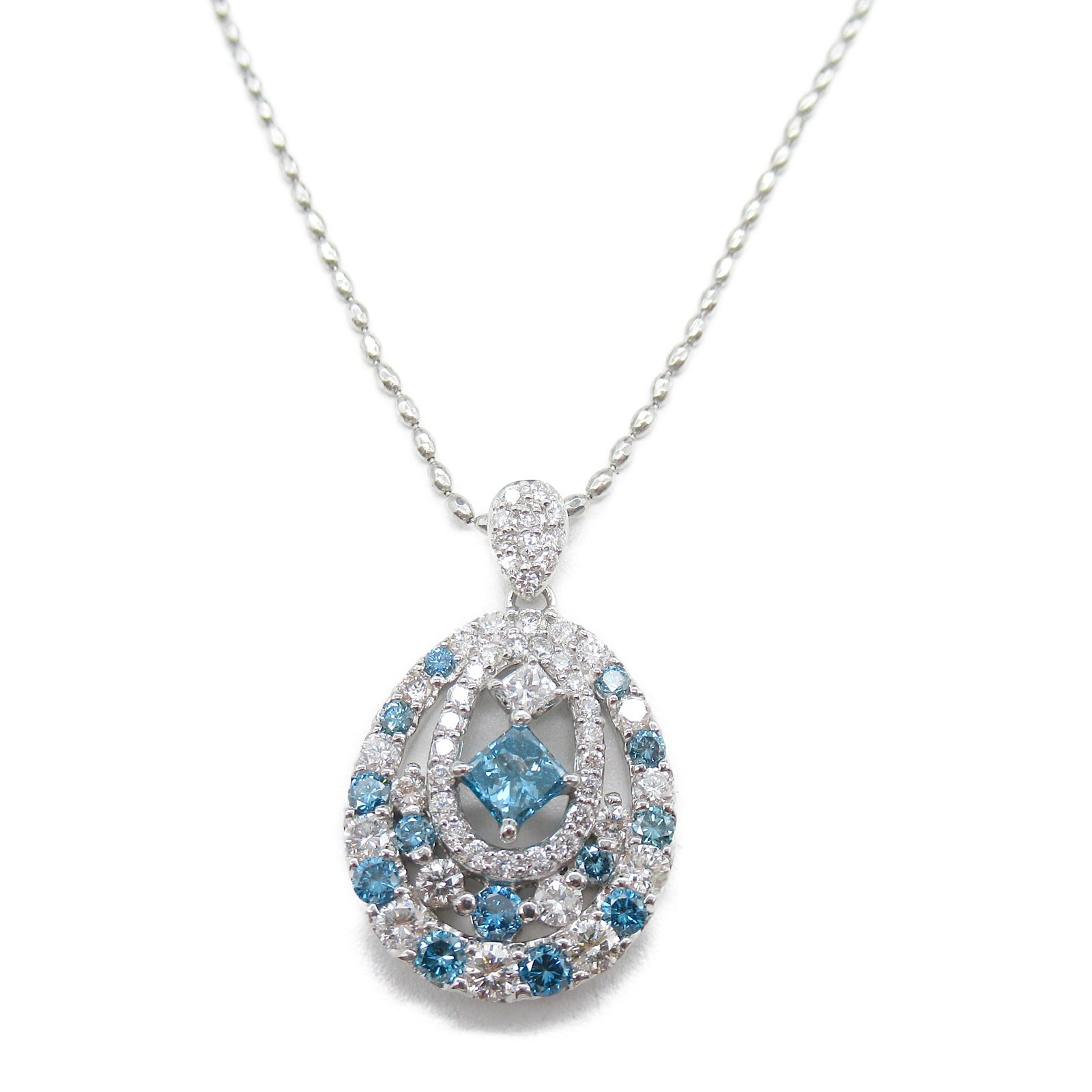 JEWELRY 【激減優惠】PT850/PT900鉑金Treat Diamond Necklace 0.55/0.77ct鑽石項鍊