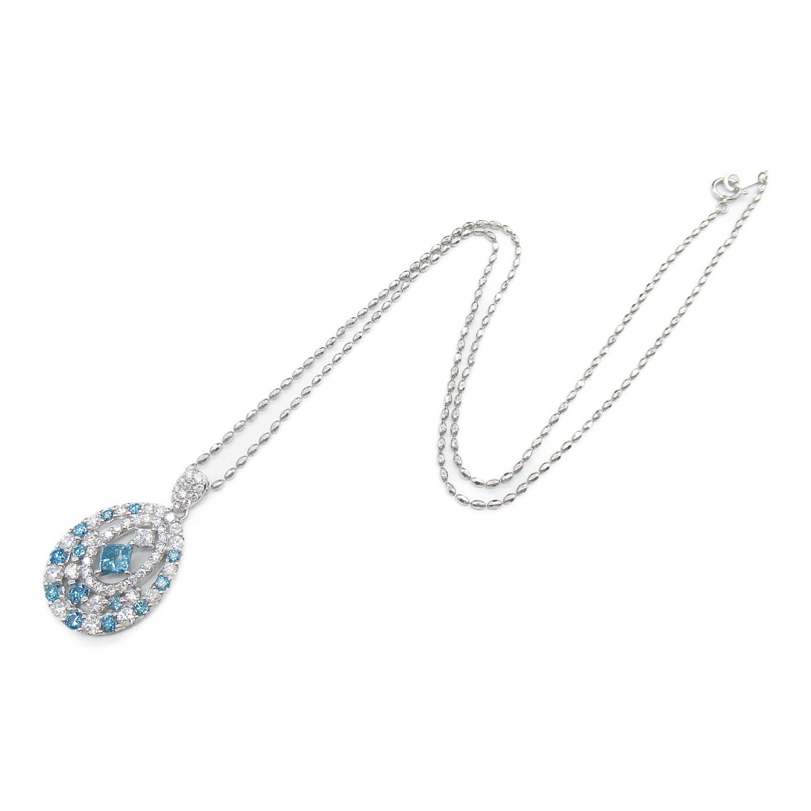 JEWELRY 【激減優惠】PT850/PT900鉑金Treat Diamond Necklace 0.55/0.77ct鑽石項鍊
