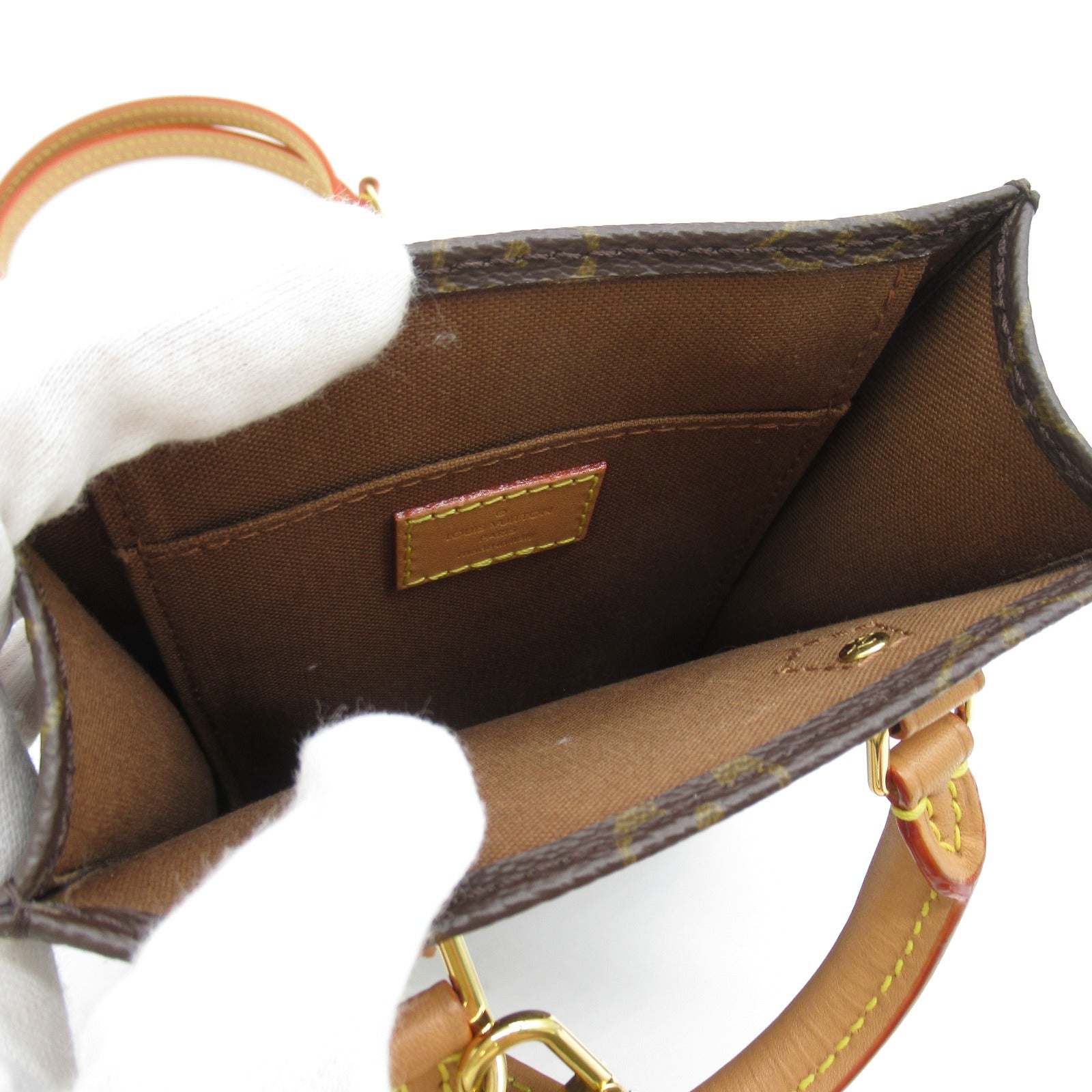 LOUIS VUITTON 【激減優惠】Mongoram Petit Sac Plat手挽肩背兩用袋啡色