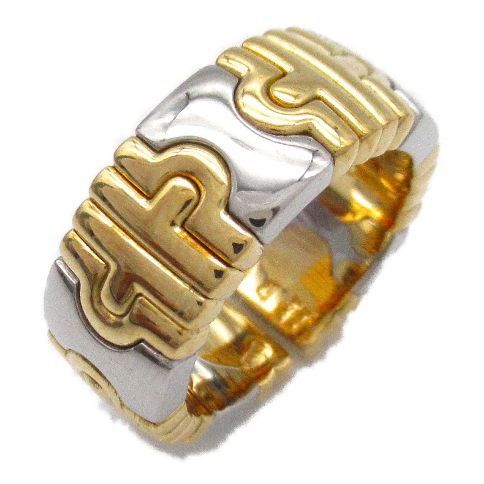 BVLGARI 【激減優惠】18K黃金/不鏽鋼Parentesi Ring戒指US#6