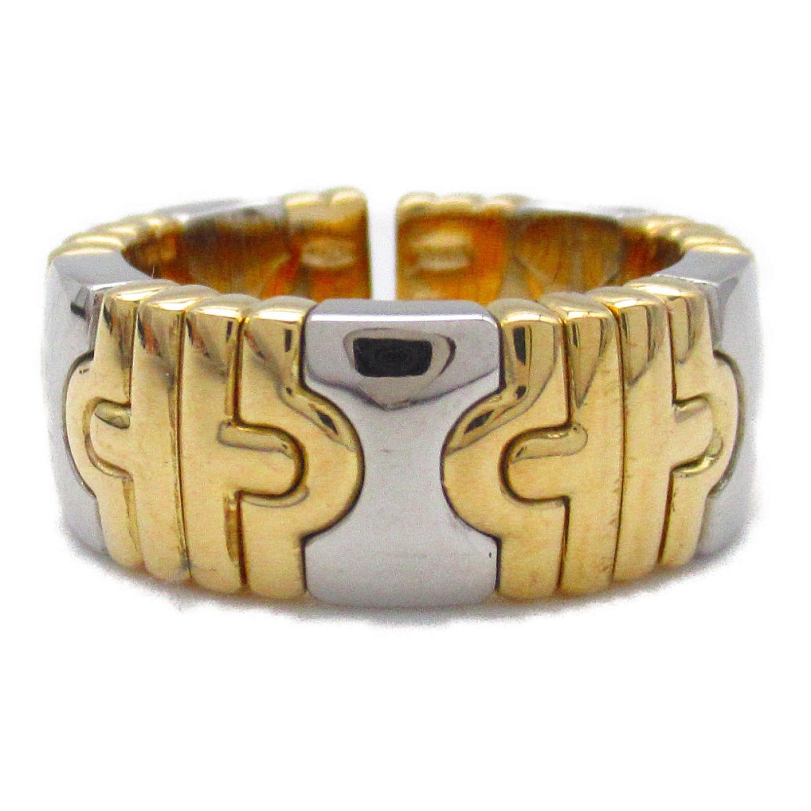 BVLGARI 【激減優惠】18K黃金/不鏽鋼Parentesi Ring戒指US#6