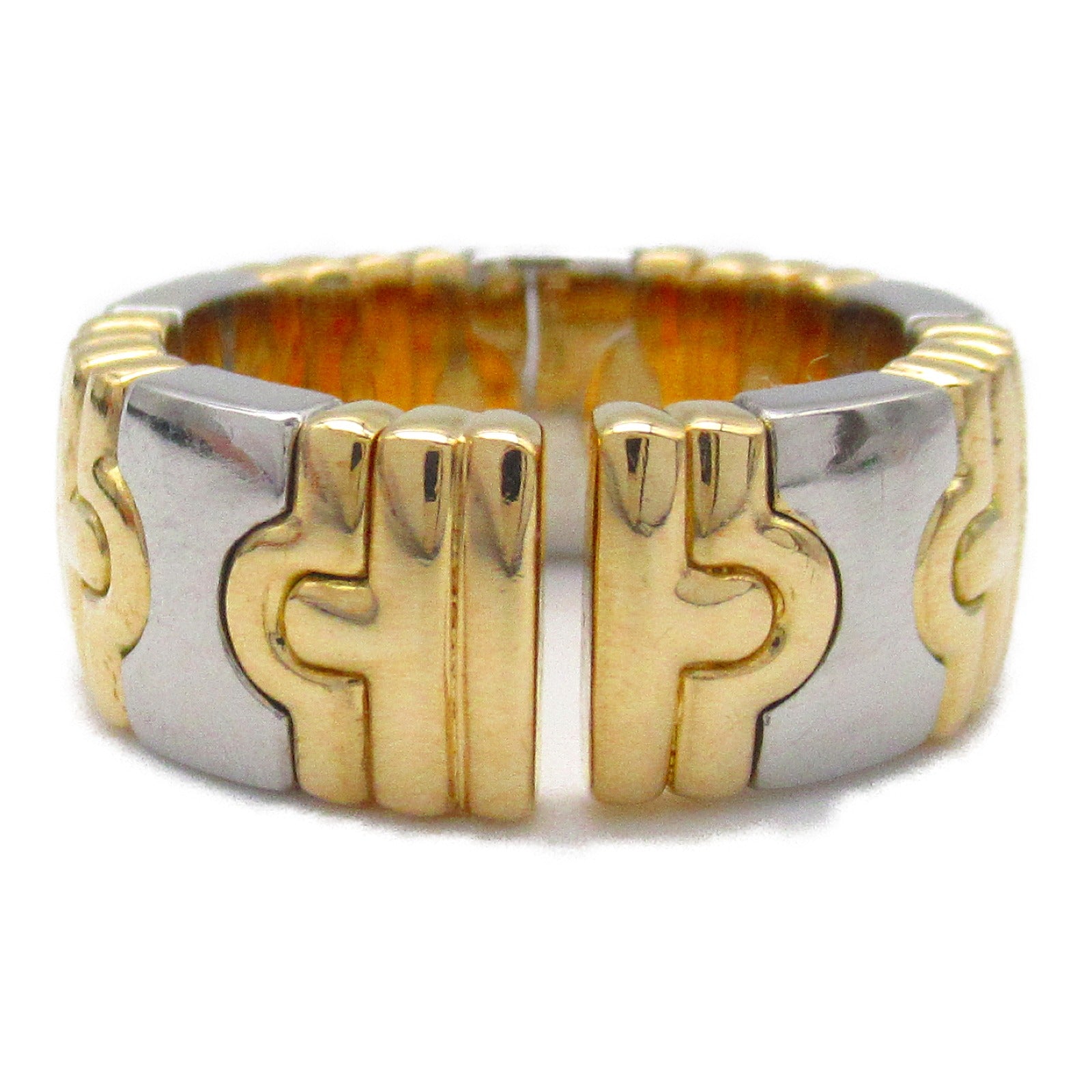 BVLGARI 【激減優惠】18K黃金/不鏽鋼Parentesi Ring戒指US#6