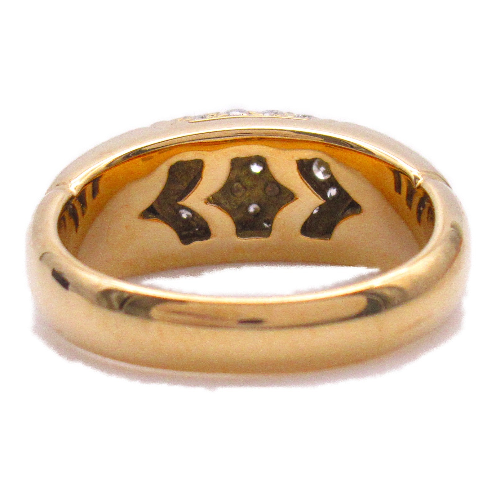 BVLGARI 18K黃金Cheltaura Diamond Ring戒指US#5.75