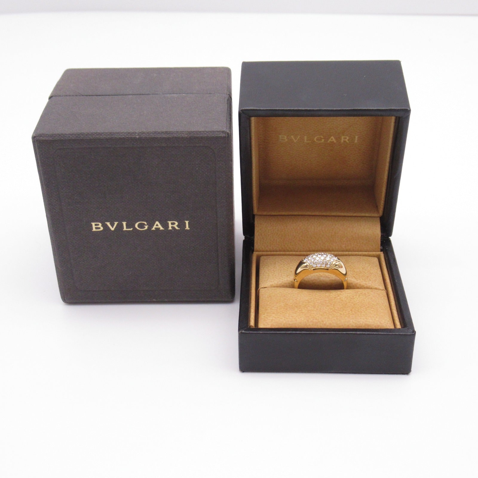 BVLGARI 18K黃金Cheltaura Diamond Ring戒指US#5.75