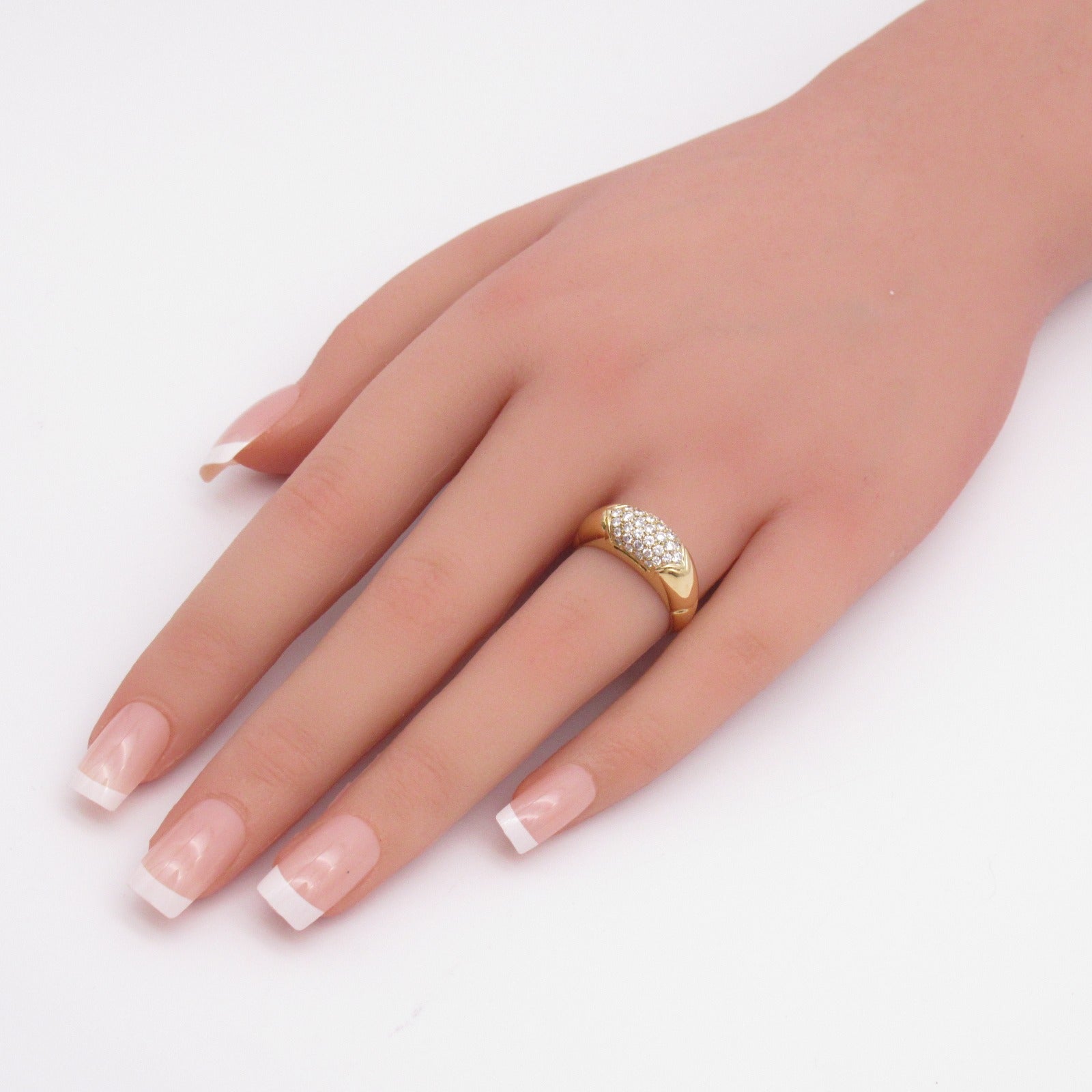 BVLGARI 18K黃金Cheltaura Diamond Ring戒指US#5.75