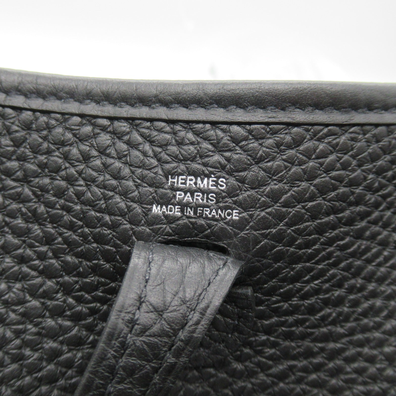 HERMES 【激減優惠】Clemence皮革Evelyne TPM銀扣肩背袋黒色