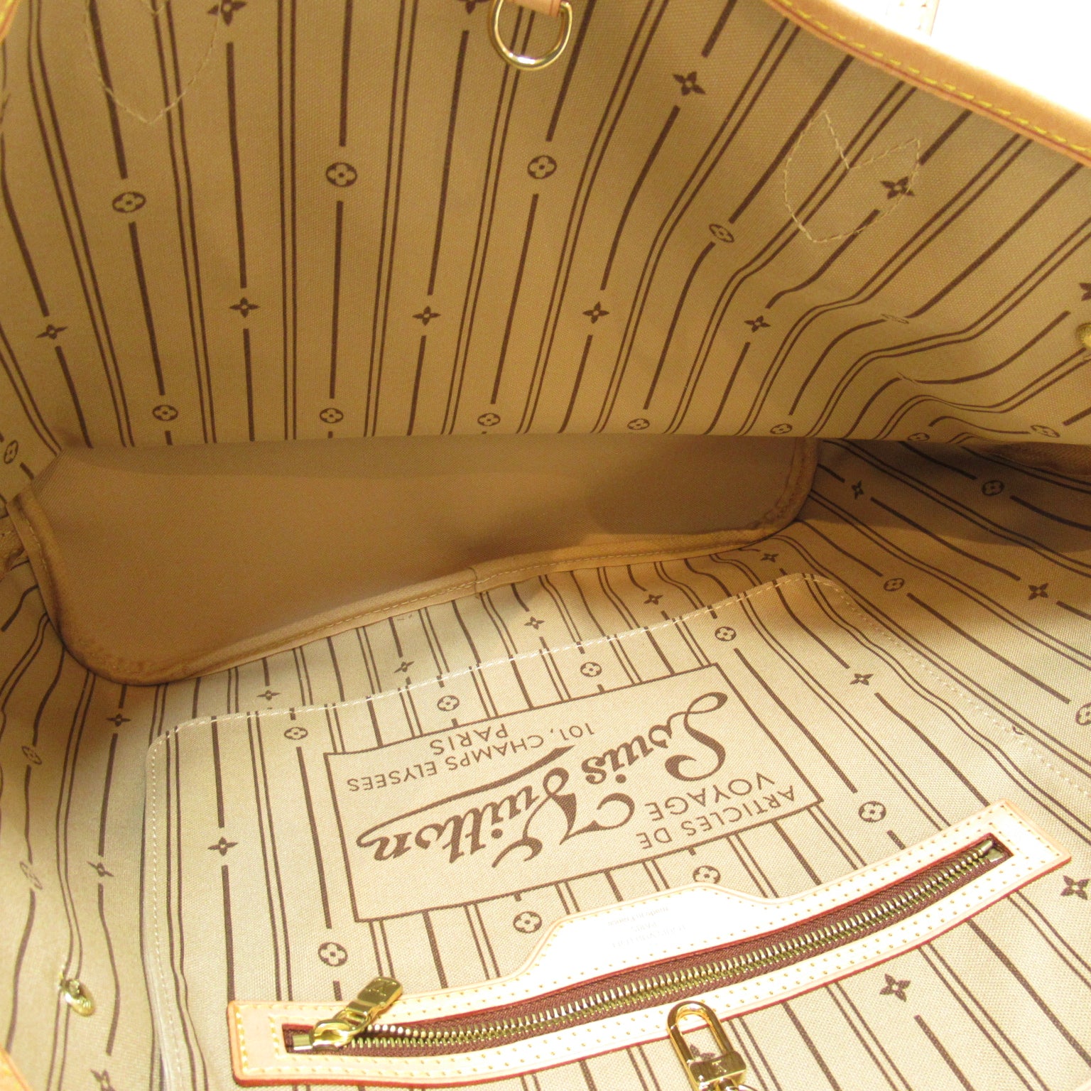 LOUIS VUITTON Monogram Neverfull MM手挽袋/肩背袋啡色